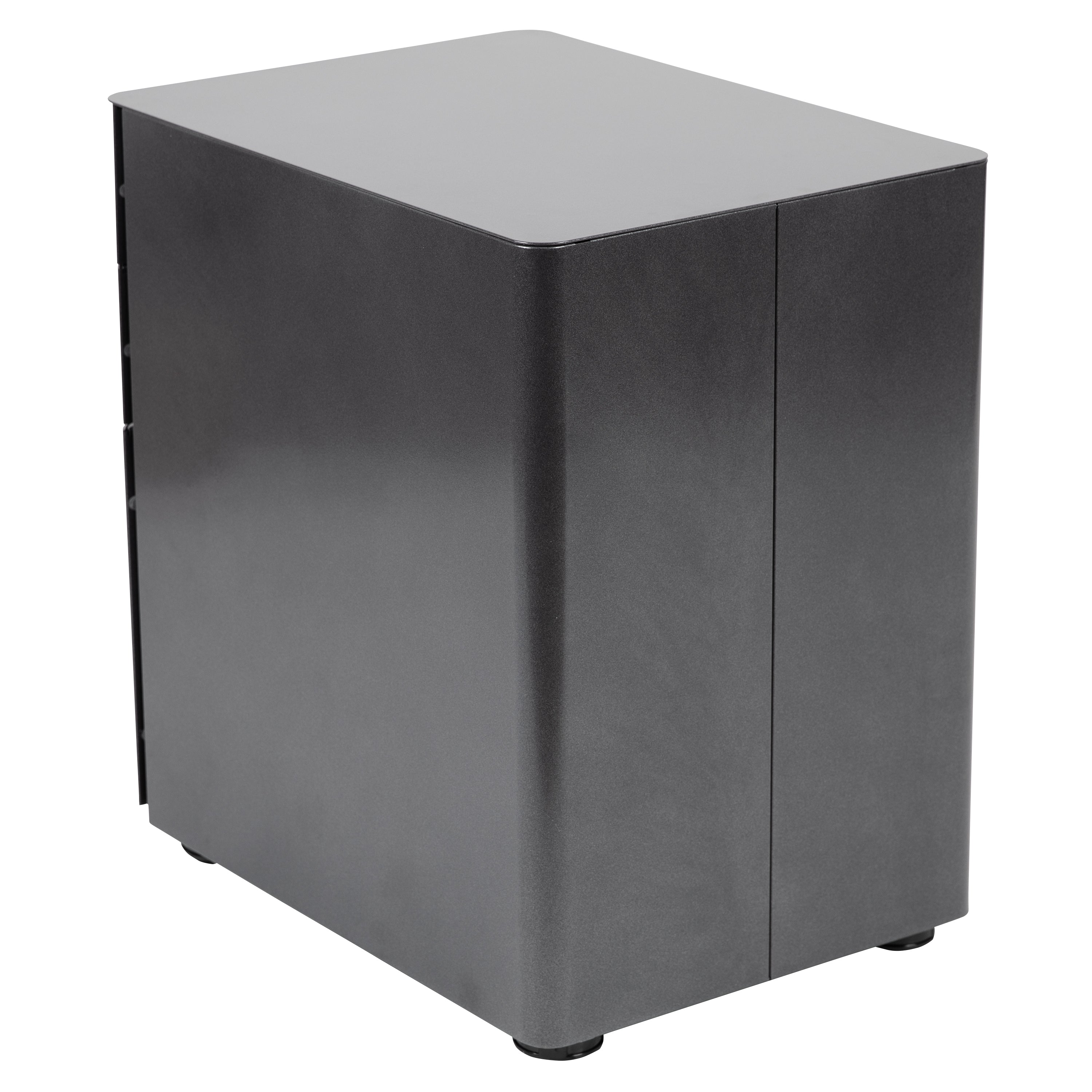 Modern 3-Drawer Mobile Locking Filing Cabinet with Anti-Tilt Mechanism and Hanging Drawer for Legal & Letter Files