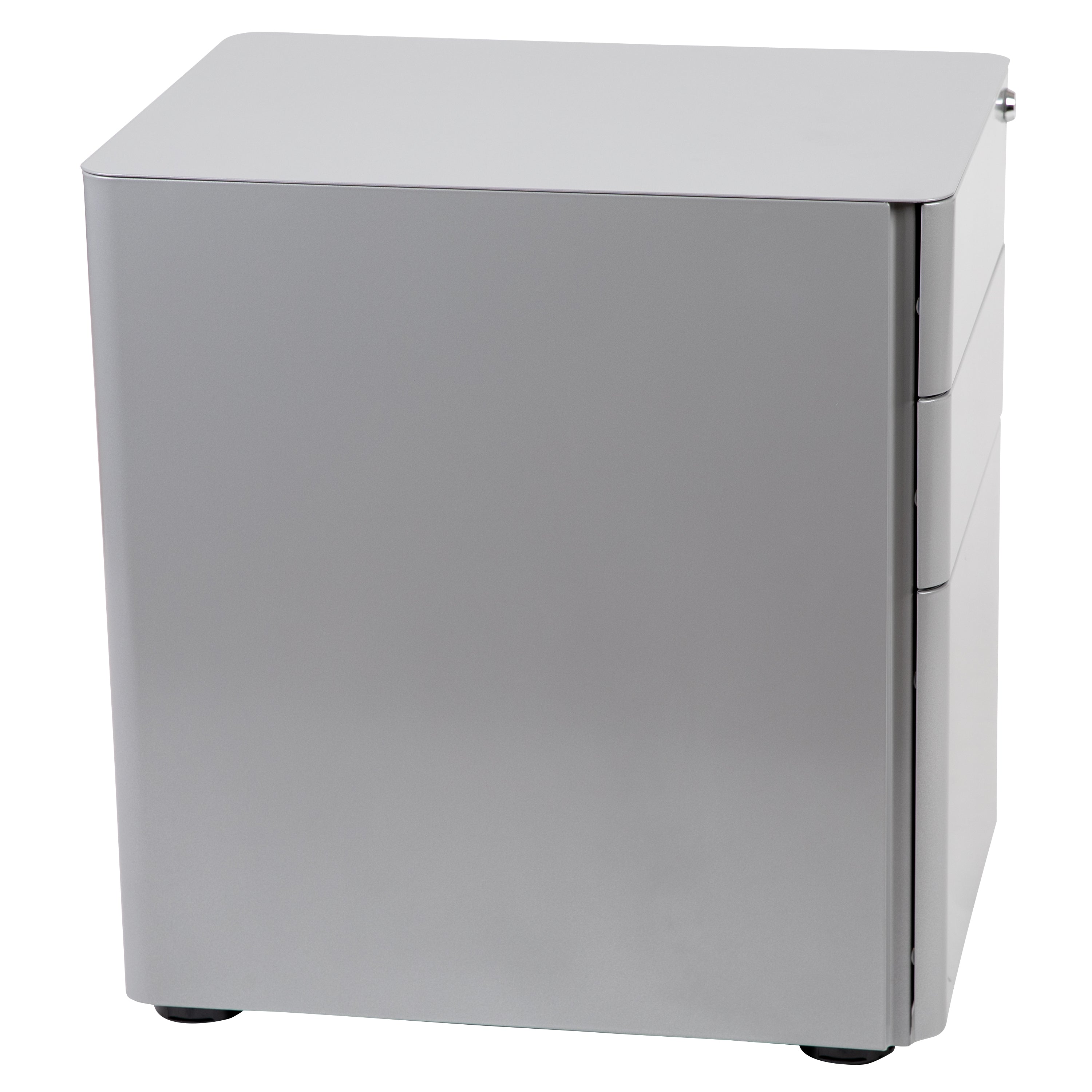 Modern 3-Drawer Mobile Locking Filing Cabinet with Anti-Tilt Mechanism and Hanging Drawer for Legal & Letter Files