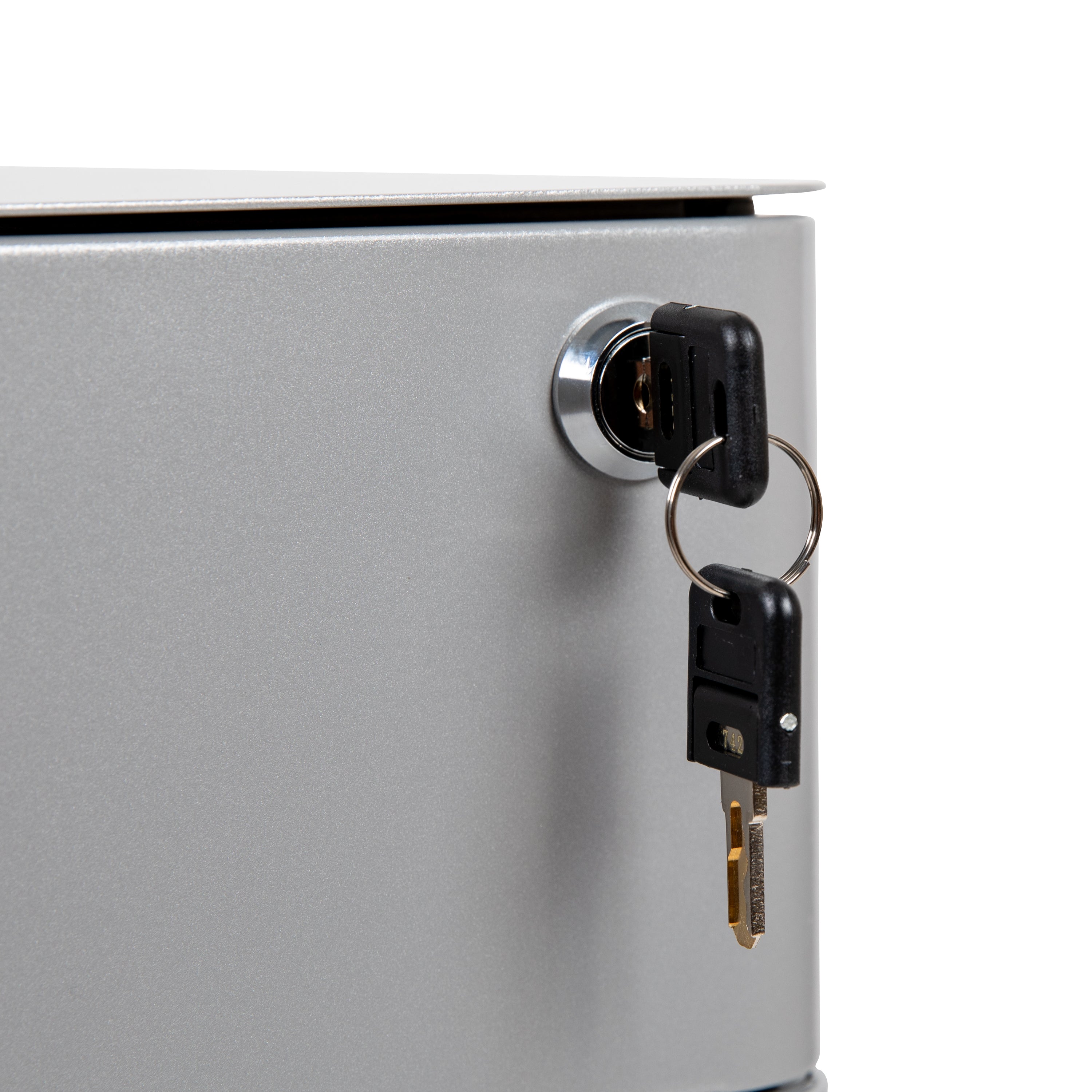 Modern 3-Drawer Mobile Locking Filing Cabinet with Anti-Tilt Mechanism and Hanging Drawer for Legal & Letter Files