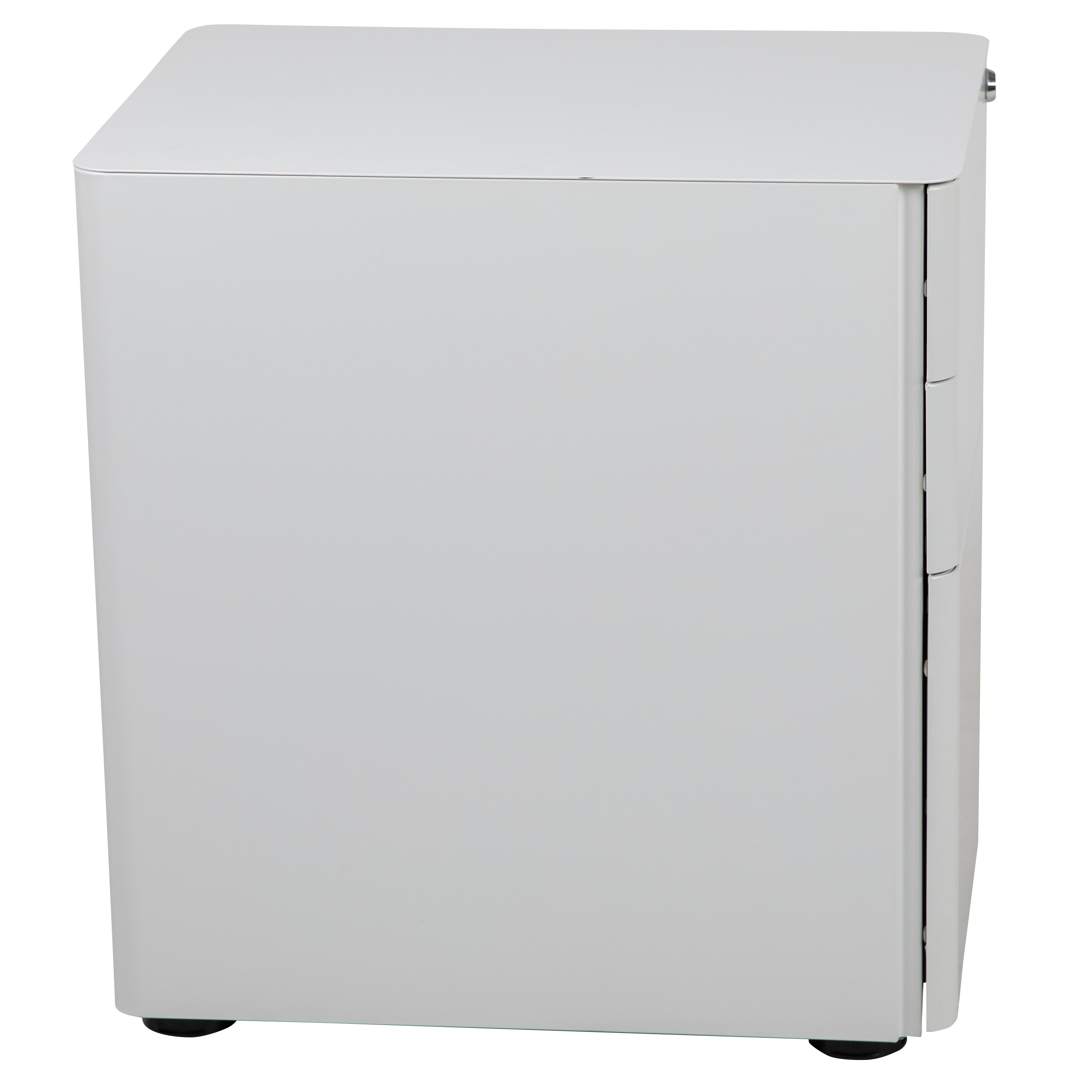 Modern 3-Drawer Mobile Locking Filing Cabinet with Anti-Tilt Mechanism and Hanging Drawer for Legal & Letter Files