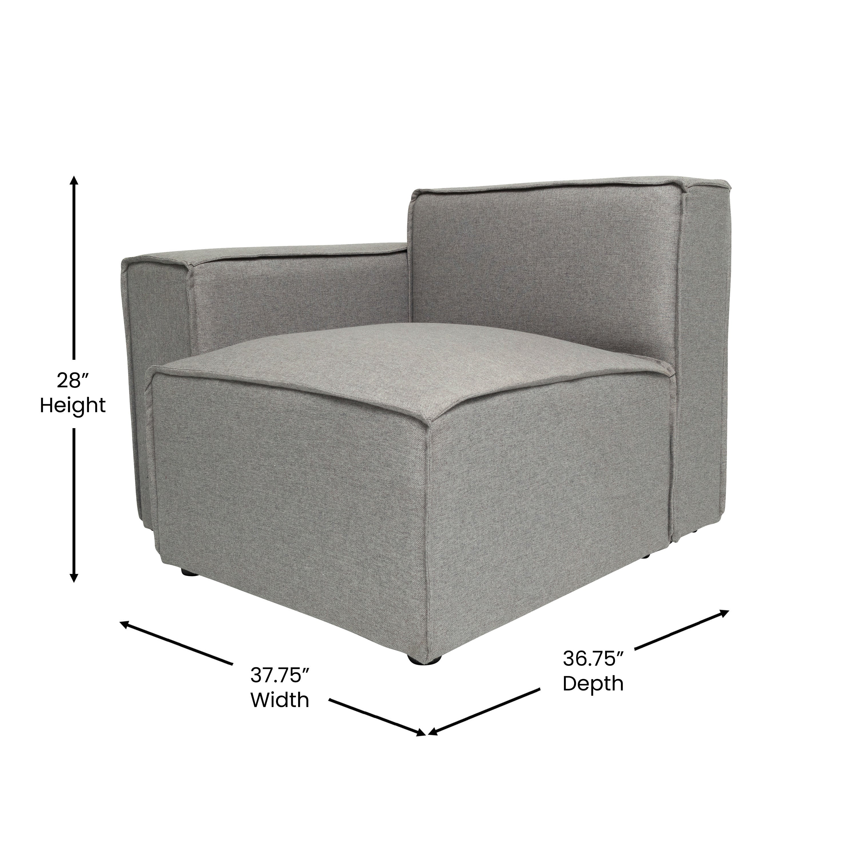 Bridgetown Luxury Modular Sectional Sofa Left Side with Arm Rest