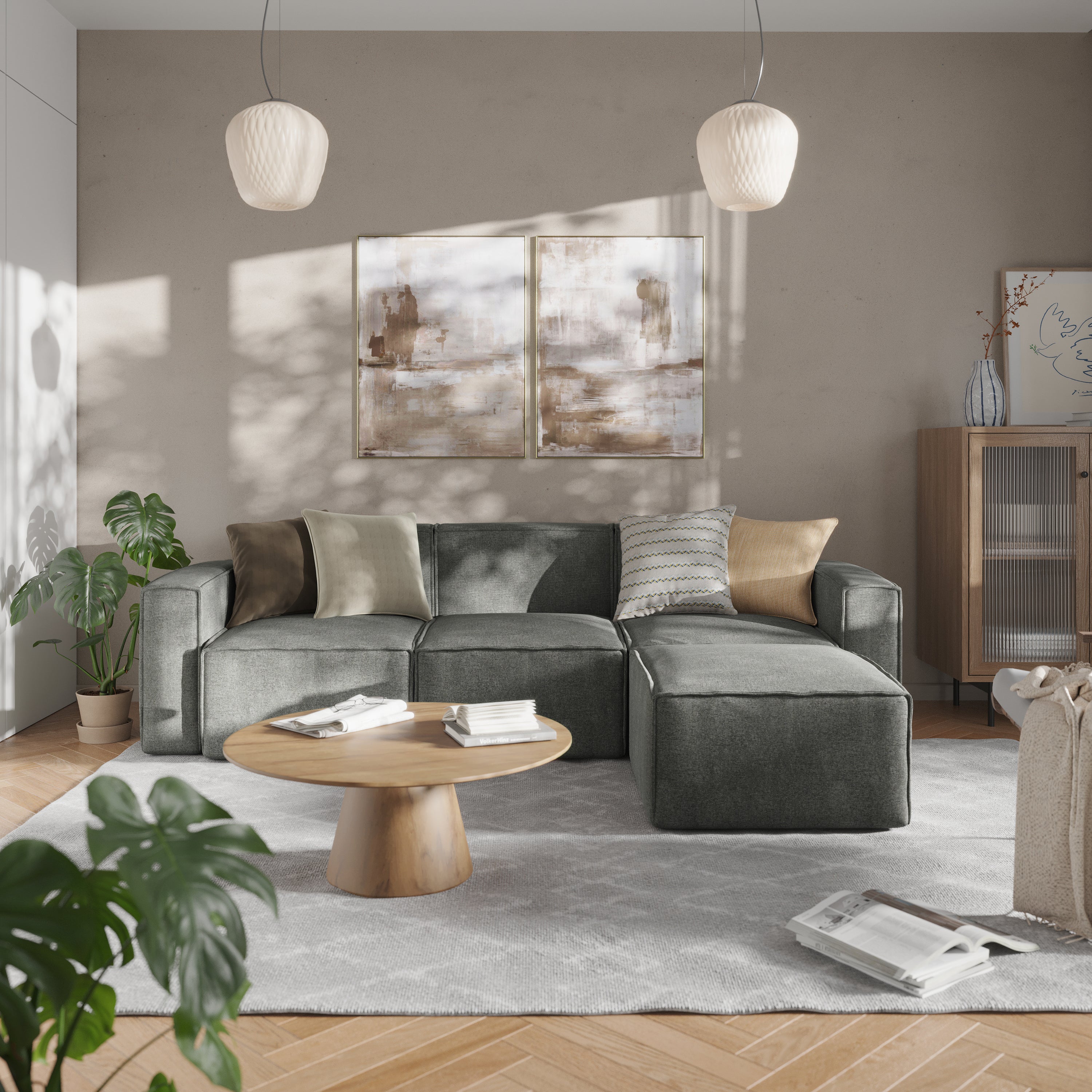 Bridgetown Luxury Modular Sectional Sofa Armless Center Seat