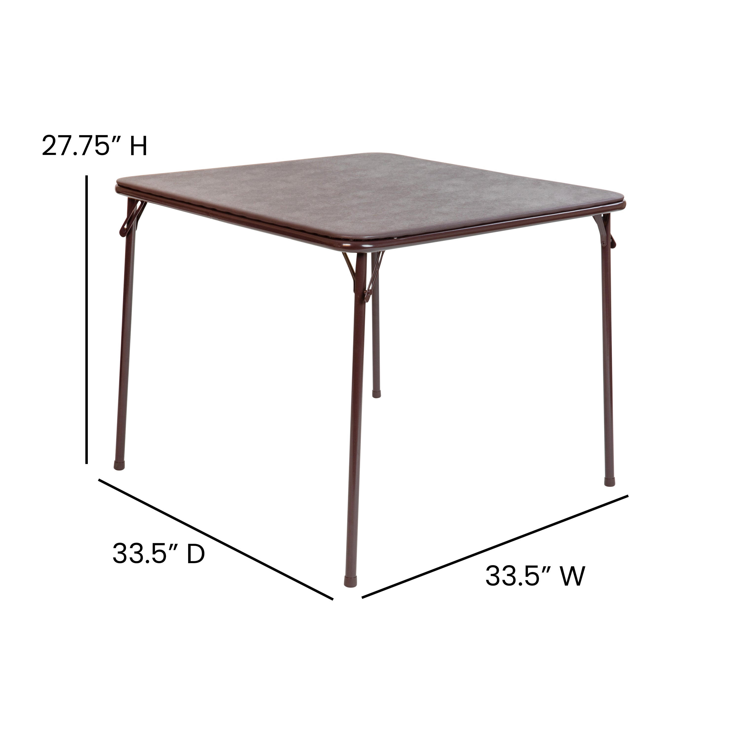 Folding Card Table - Lightweight Portable Folding Table with Collapsible Legs-Square Game and Card Table-Flash Furniture-Wall2Wall Furnishings