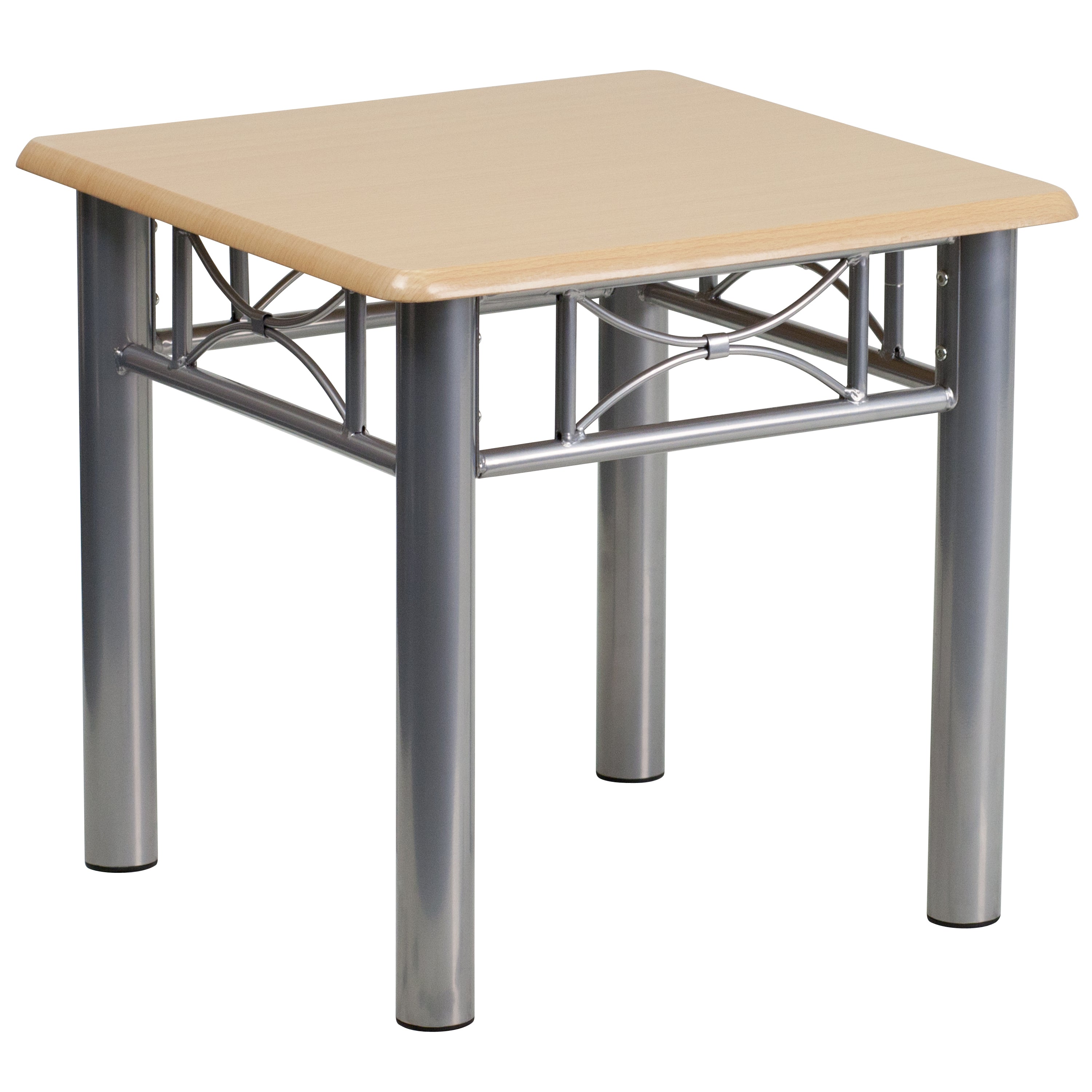 Laminate End Table with Steel Frame-End Tables-Flash Furniture-Wall2Wall Furnishings