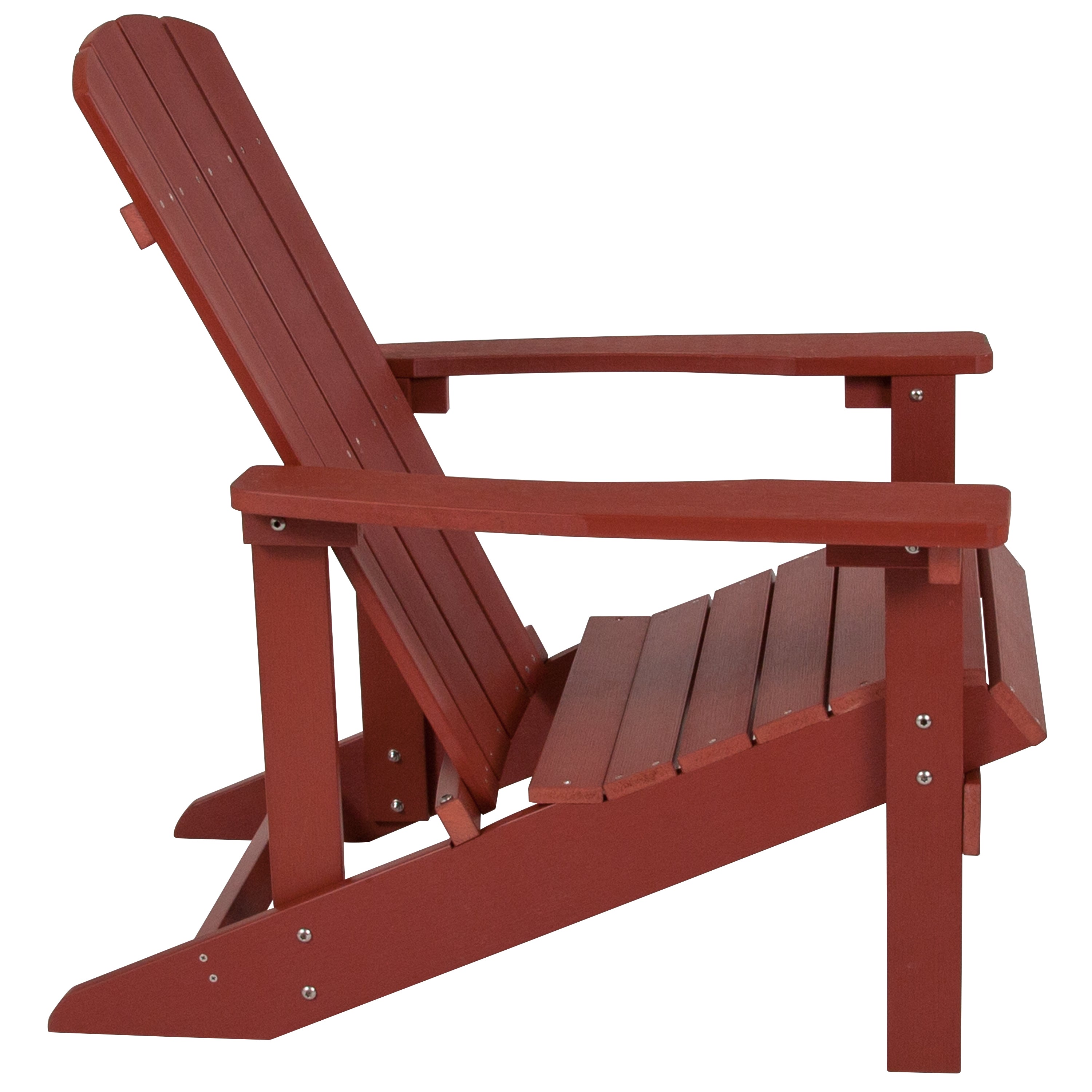 Charlestown Commercial All-Weather Poly Resin Wood Adirondack Chair-Outdoor Chair-Flash Furniture-Wall2Wall Furnishings