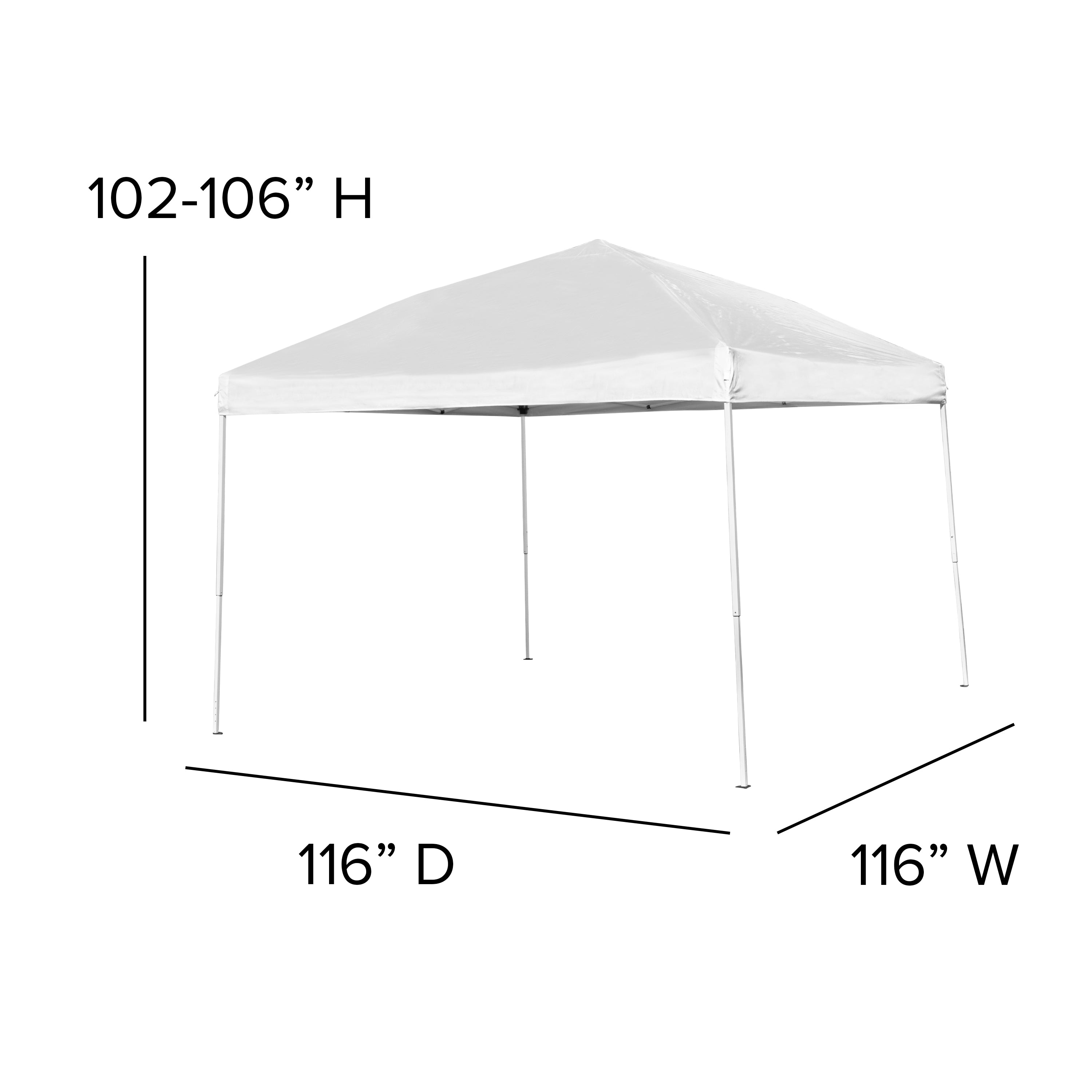 10'x10' Pop Up Event Canopy Tent with Carry Bag and Folding Bench Set - Portable Tailgate, Camping, Event Set-Outdoor Bundle - Pop Up Tent, Folding Bench Set-Flash Furniture-Wall2Wall Furnishings