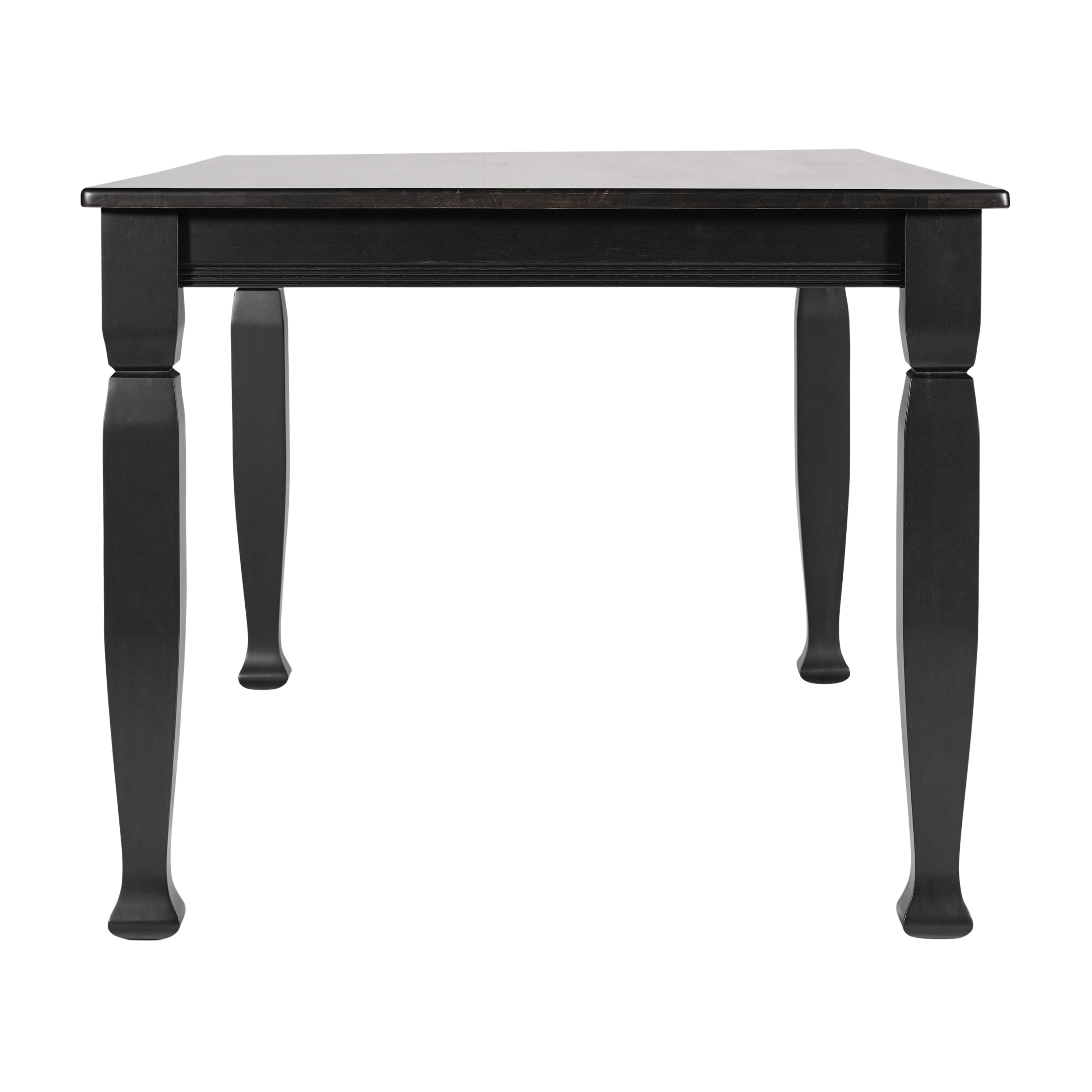 Grace Solid Wood Dining Table with Turned Wooden Legs, Heavy Duty Rectangle Wood Table for 6