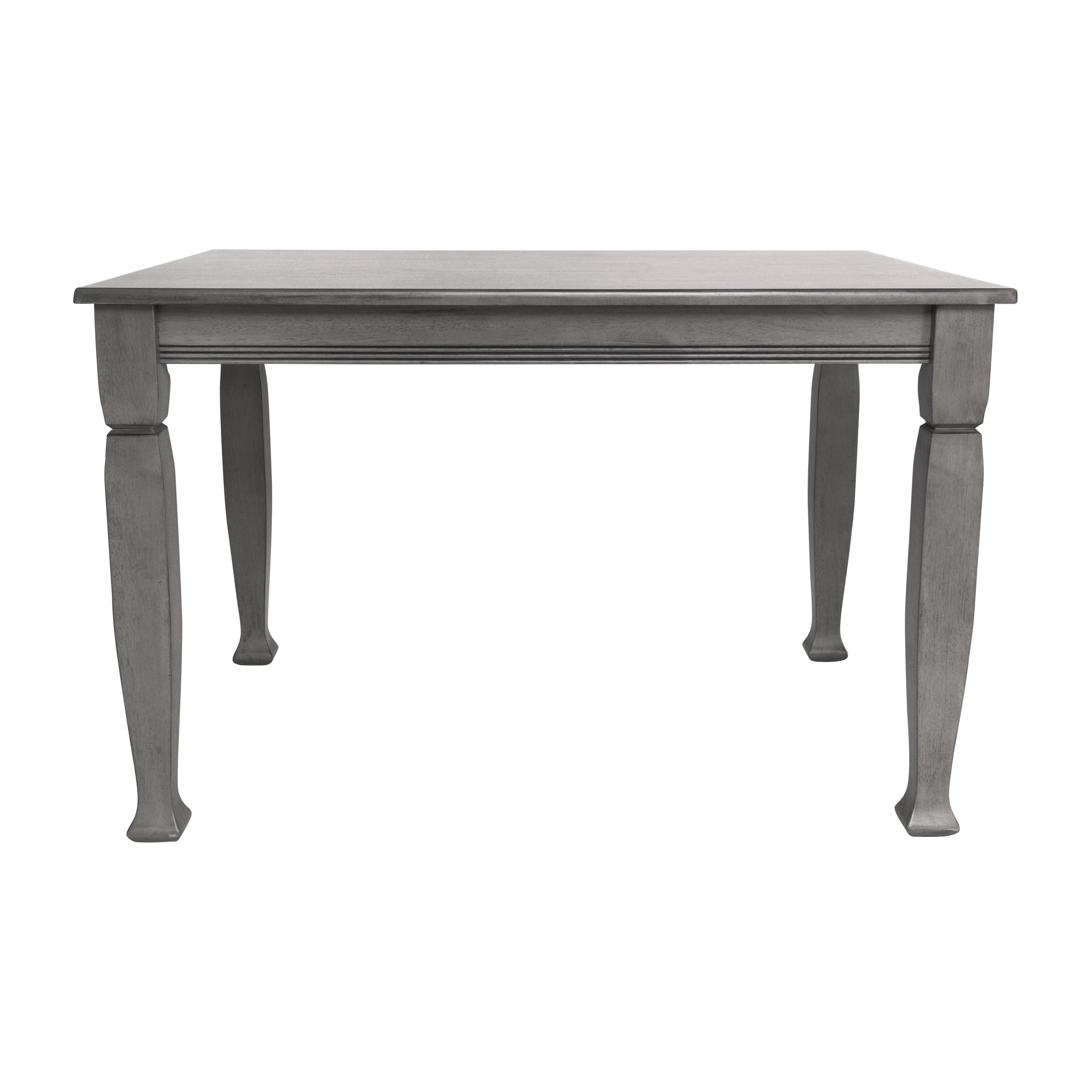 Grace Solid Wood Dining Table with Turned Wooden Legs, Heavy Duty Rectangle Wood Table for 4