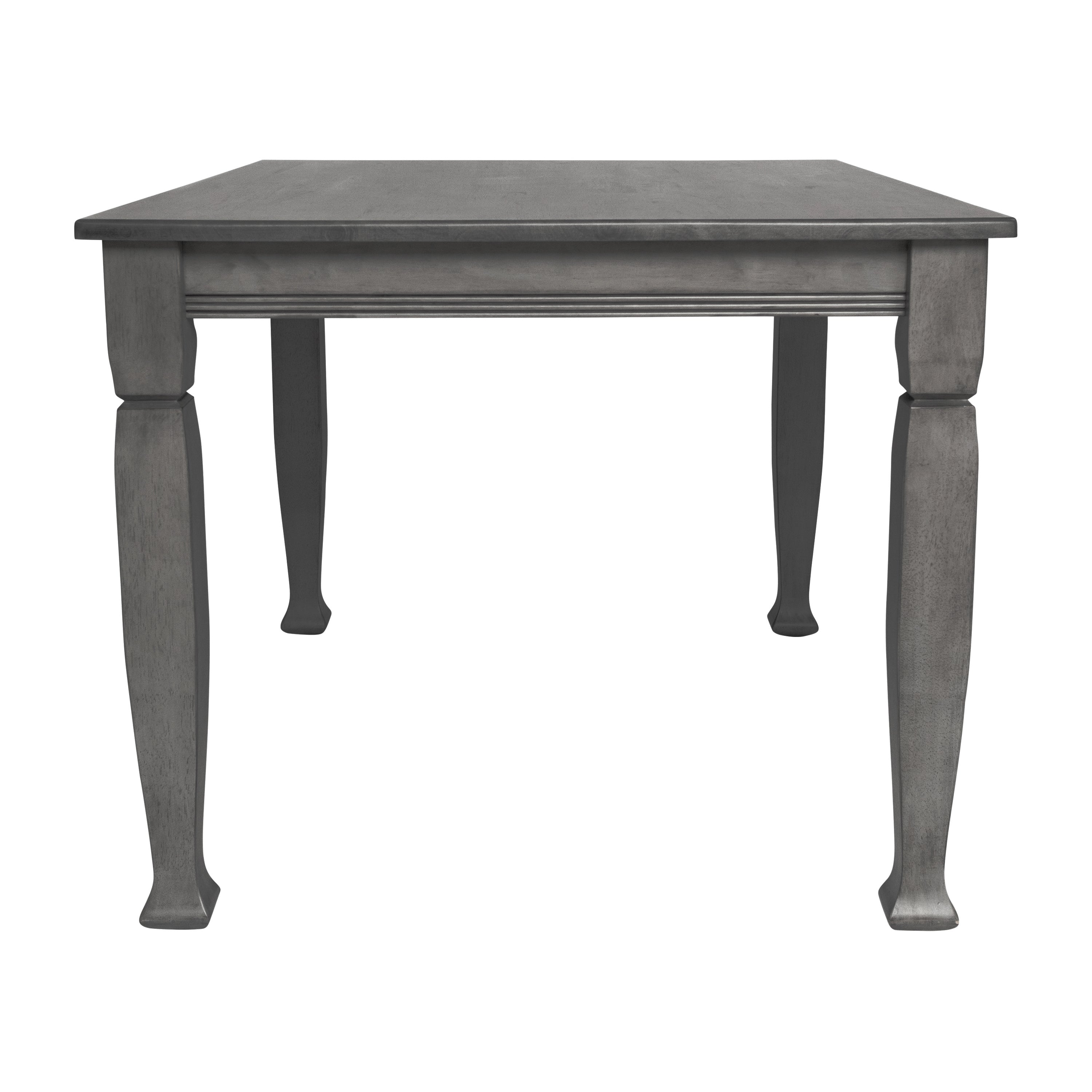 Grace Solid Wood Dining Table with Turned Wooden Legs, Heavy Duty Rectangle Wood Table for 4