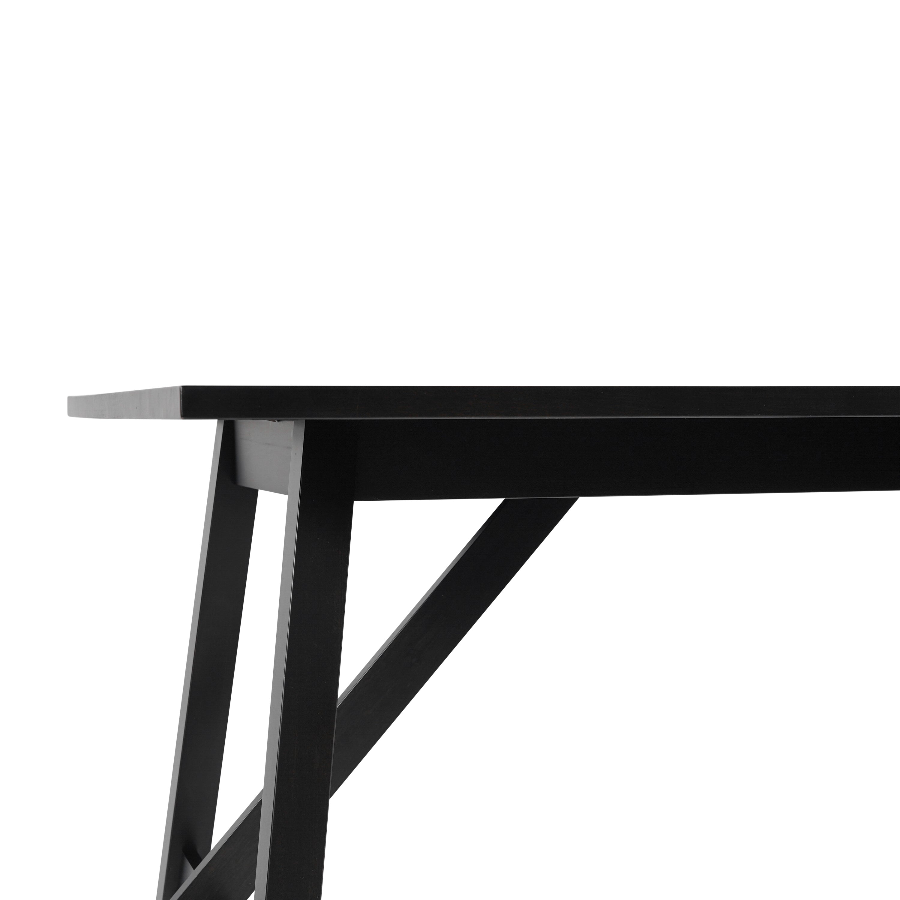 Everly Solid Wood Trestle Base Dining Table, Farmhouse Style Table with Seating for 6