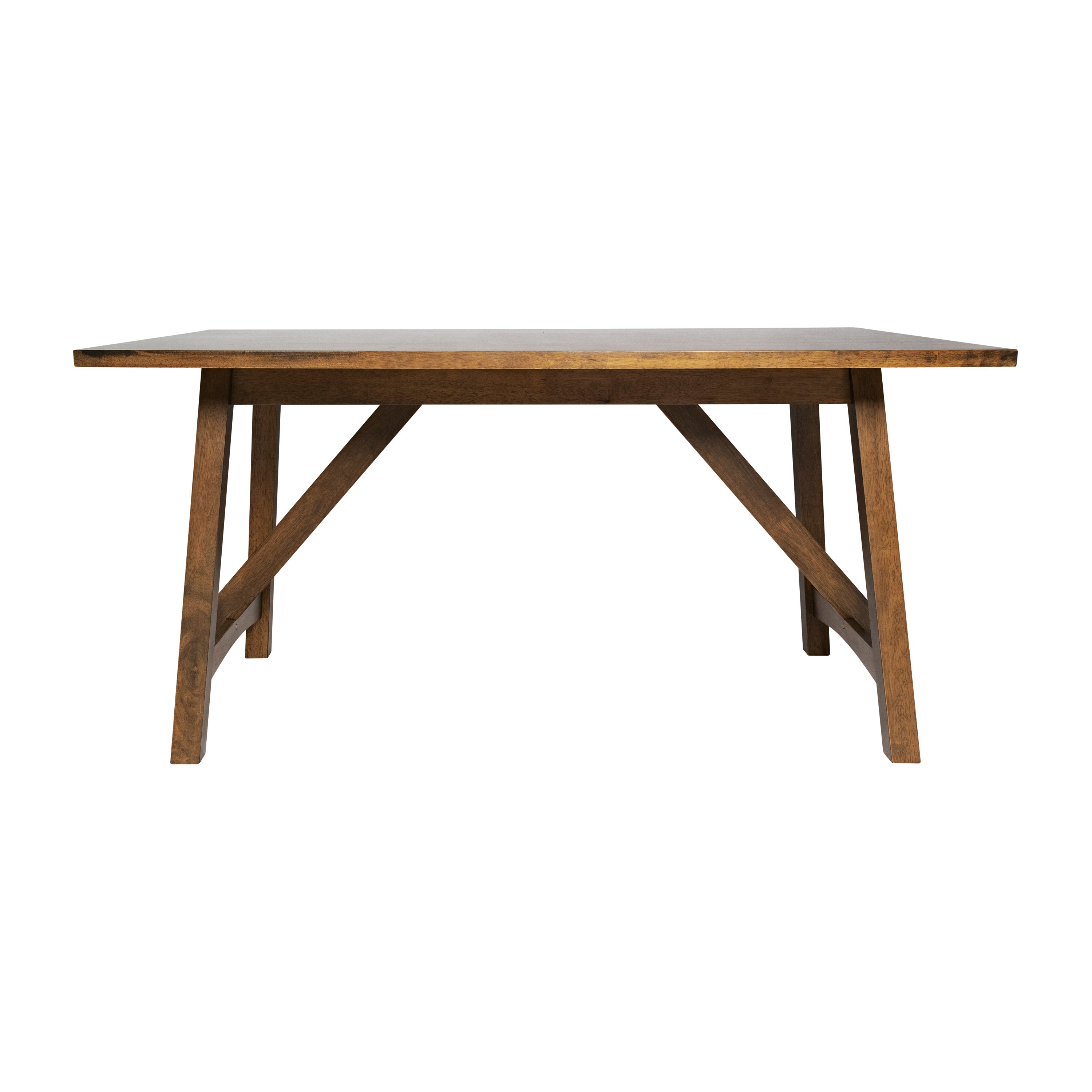 Everly Solid Wood Trestle Base Dining Table, Farmhouse Style Commercial Grade Table with Seating for 6-Dining Table-Flash Furniture-Wall2Wall Furnishings