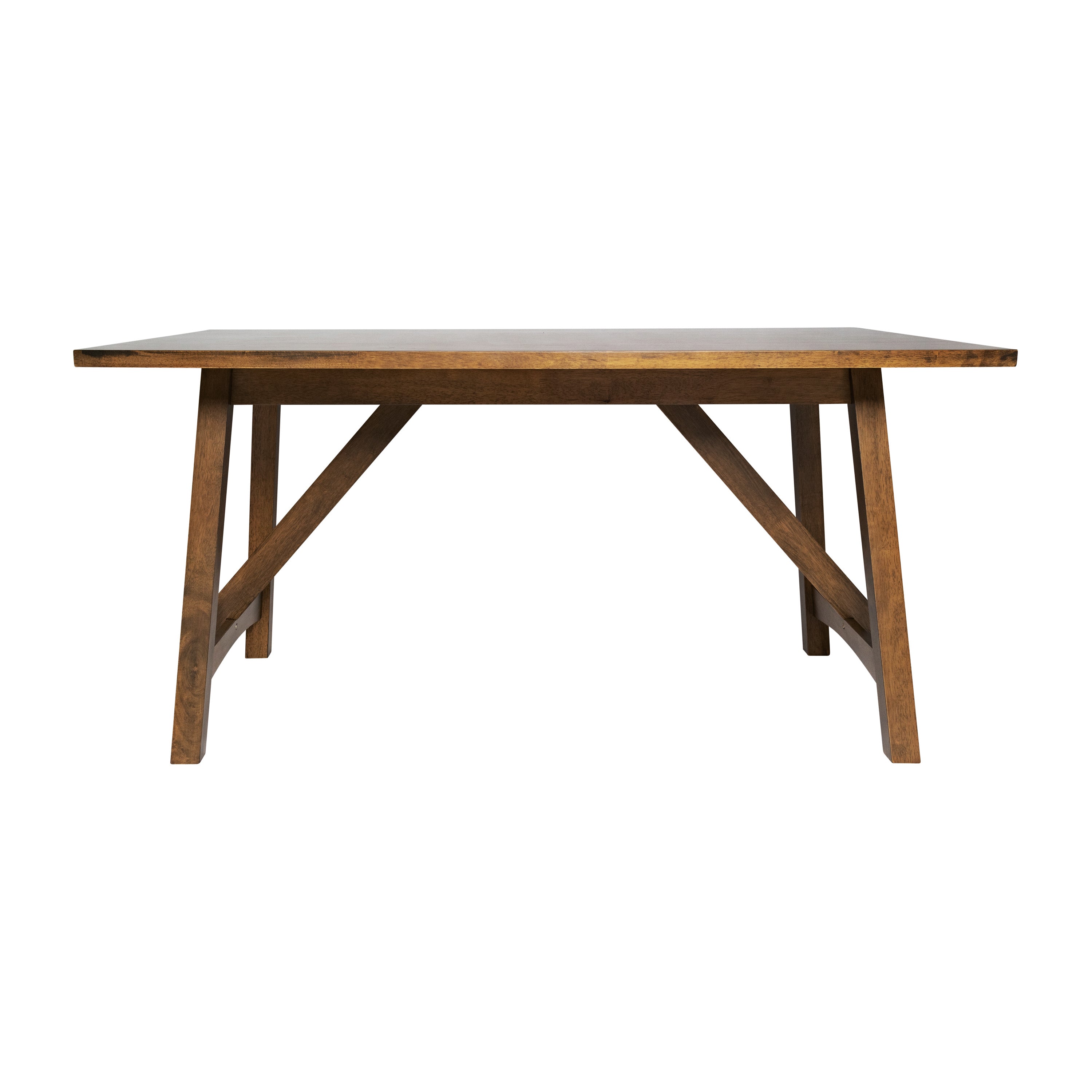 Everly Solid Wood Trestle Base Dining Table, Farmhouse Style Table with Seating for 6