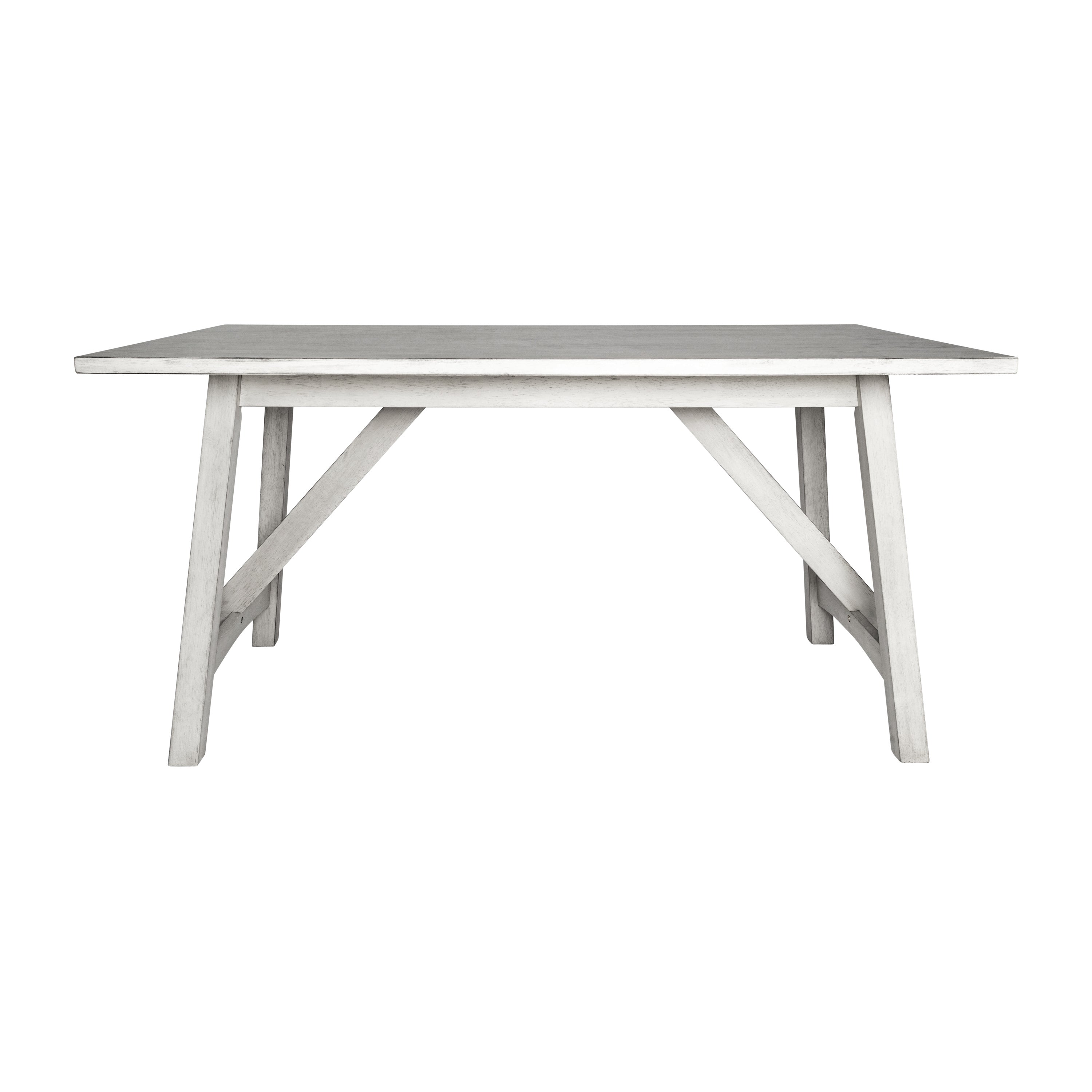 Everly Solid Wood Trestle Base Dining Table, Farmhouse Style Table with Seating for 6