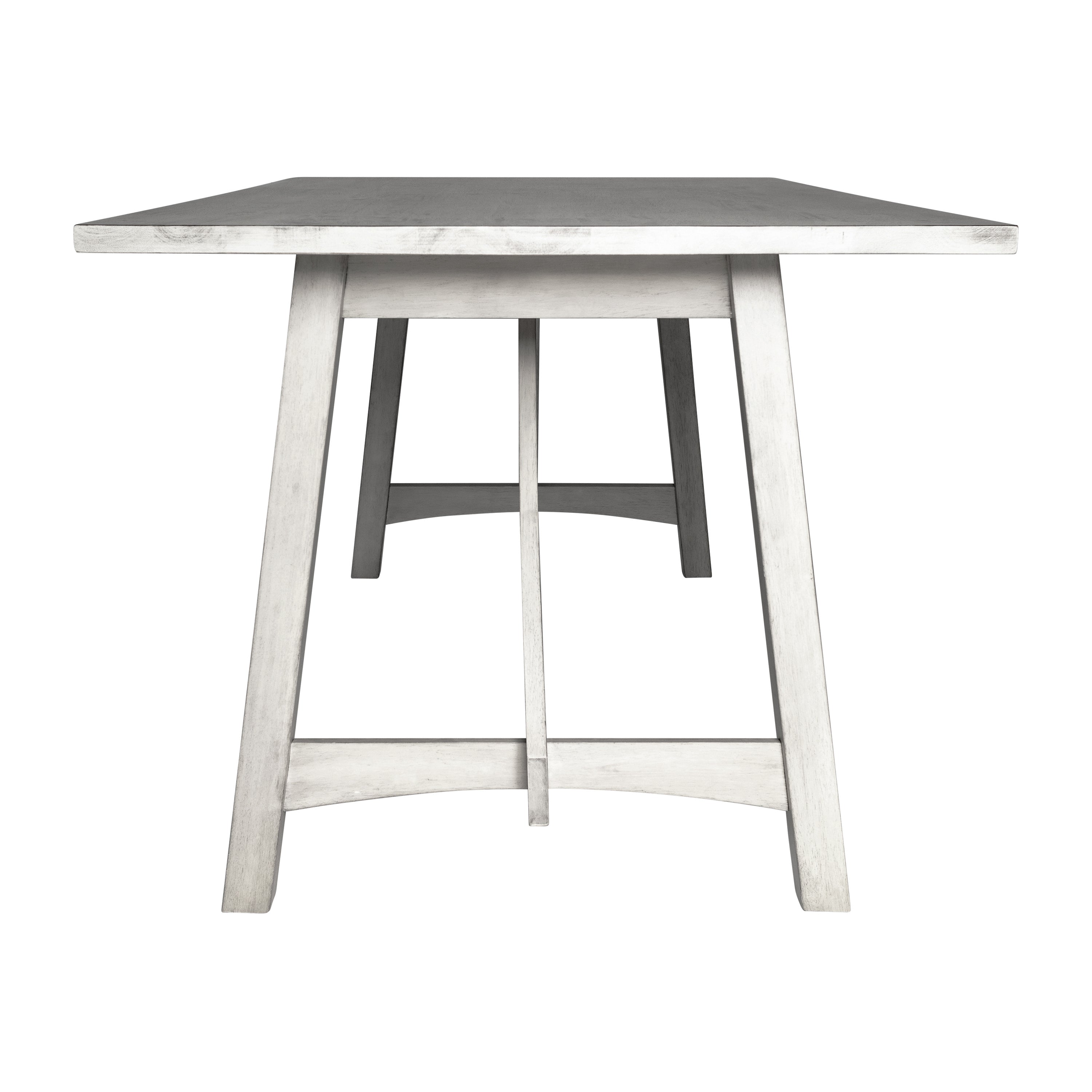 Everly Solid Wood Trestle Base Dining Table, Farmhouse Style Table with Seating for 6