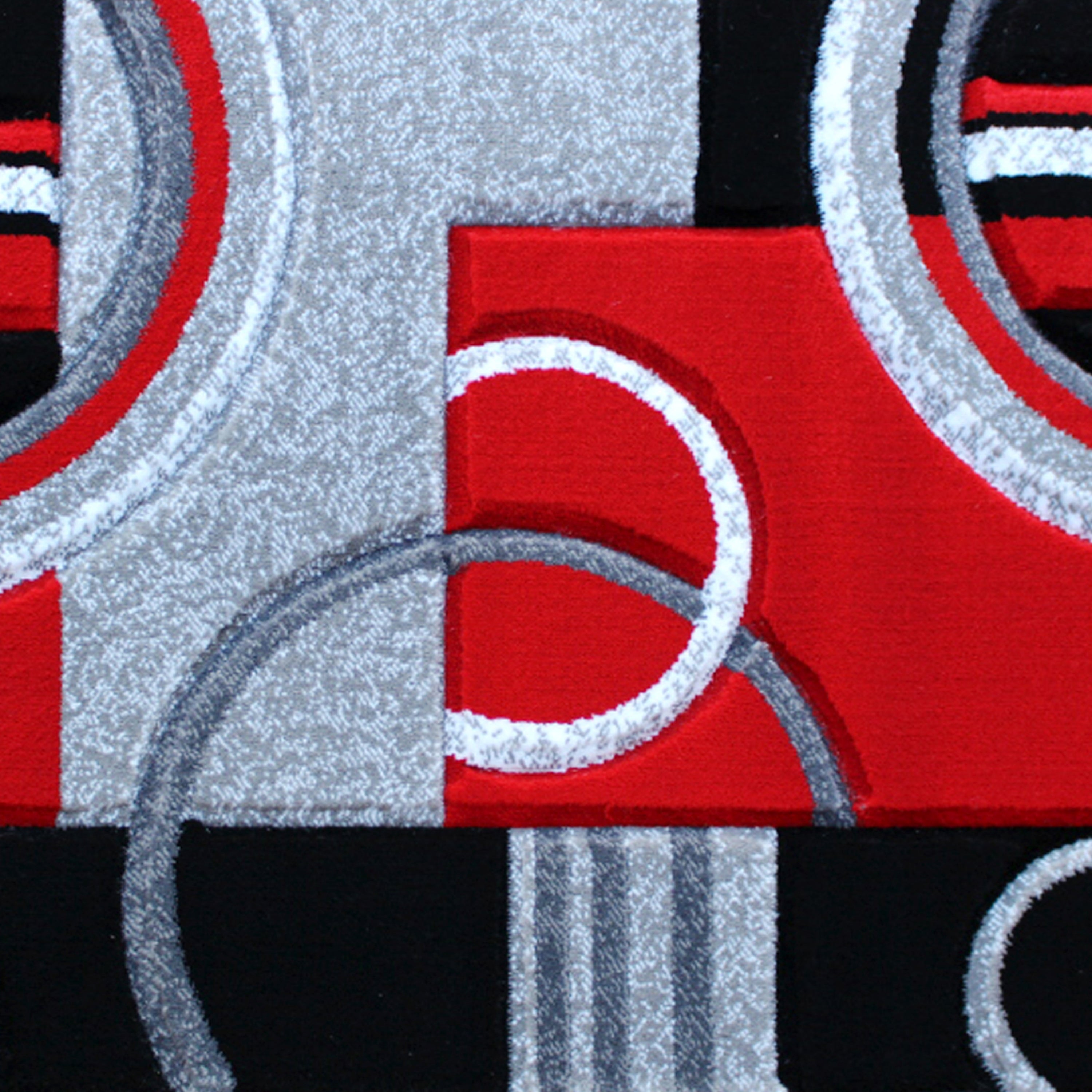 Audra Collection Abstract Area Rug - Olefin Rug with Jute Backing - Entryway, Living Room or Bedroom