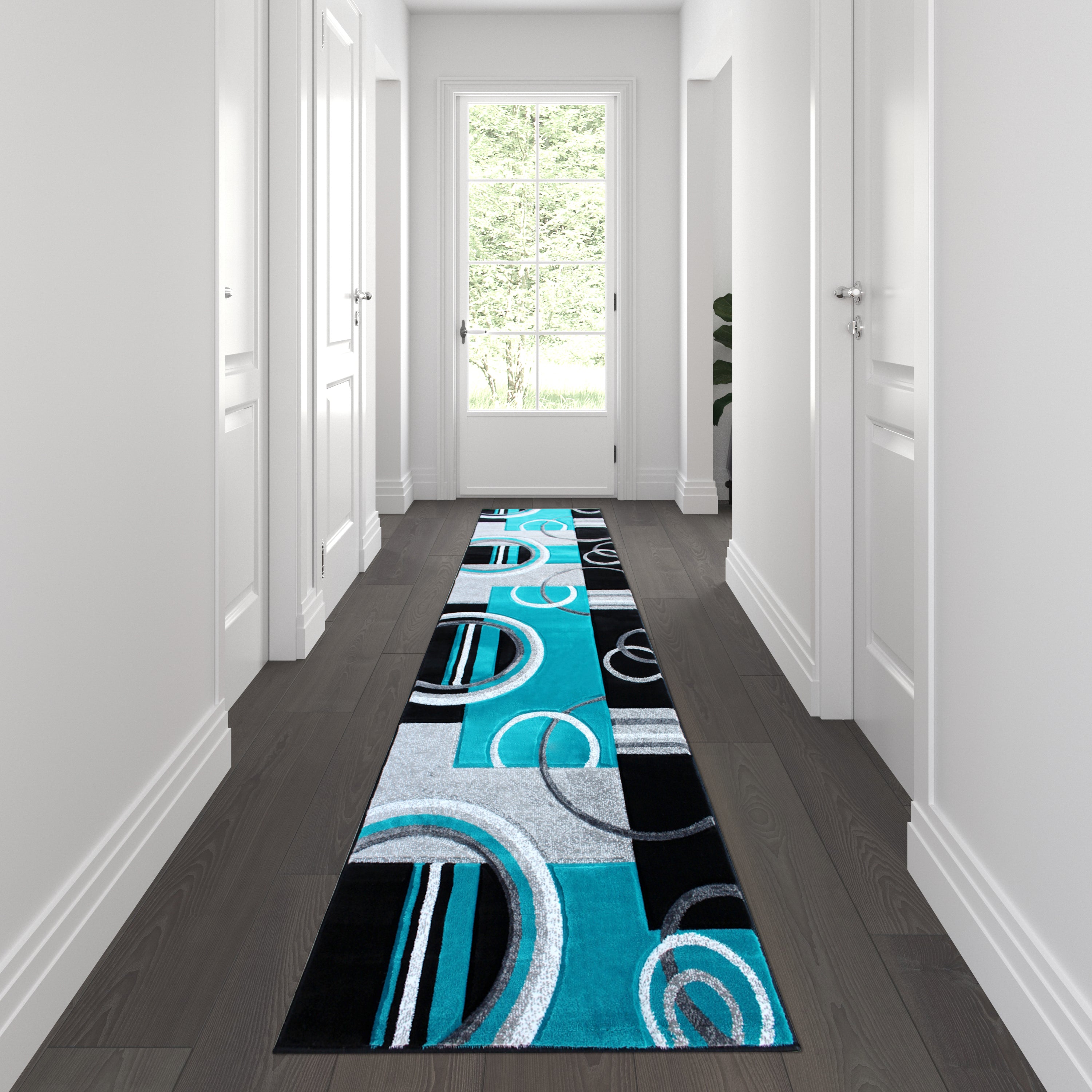 Audra Collection Abstract Area Rug - Olefin Rug with Jute Backing - Entryway, Living Room or Bedroom-Area Rug-Flash Furniture-Wall2Wall Furnishings