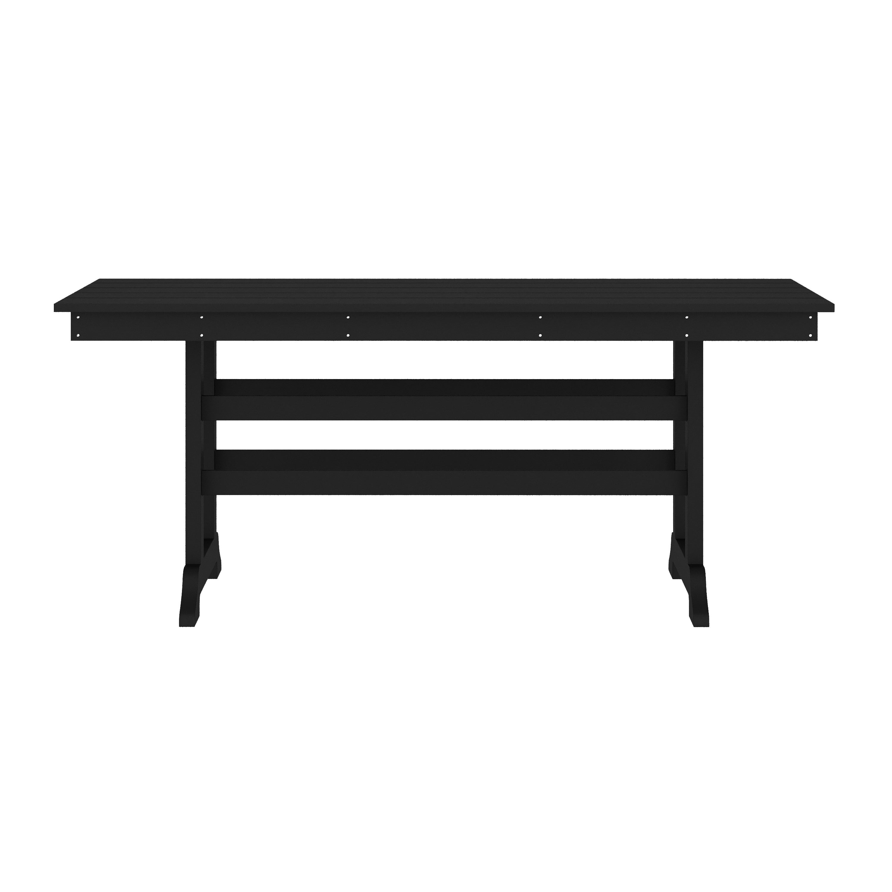 Abraham Indoor/Outdoor Recycled HDPE Adirondack Dining Table
