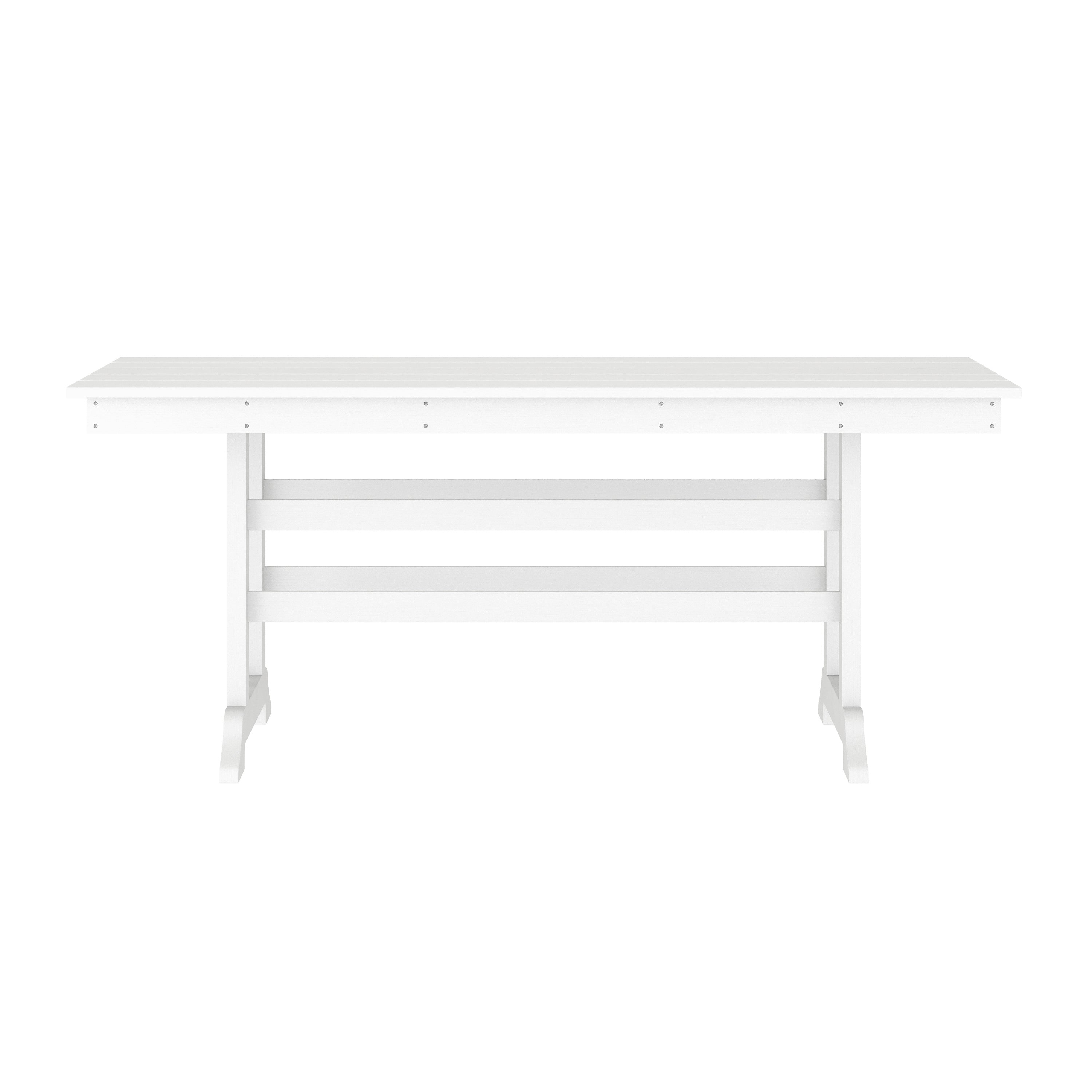 Abraham Indoor/Outdoor Recycled HDPE Adirondack Dining Table