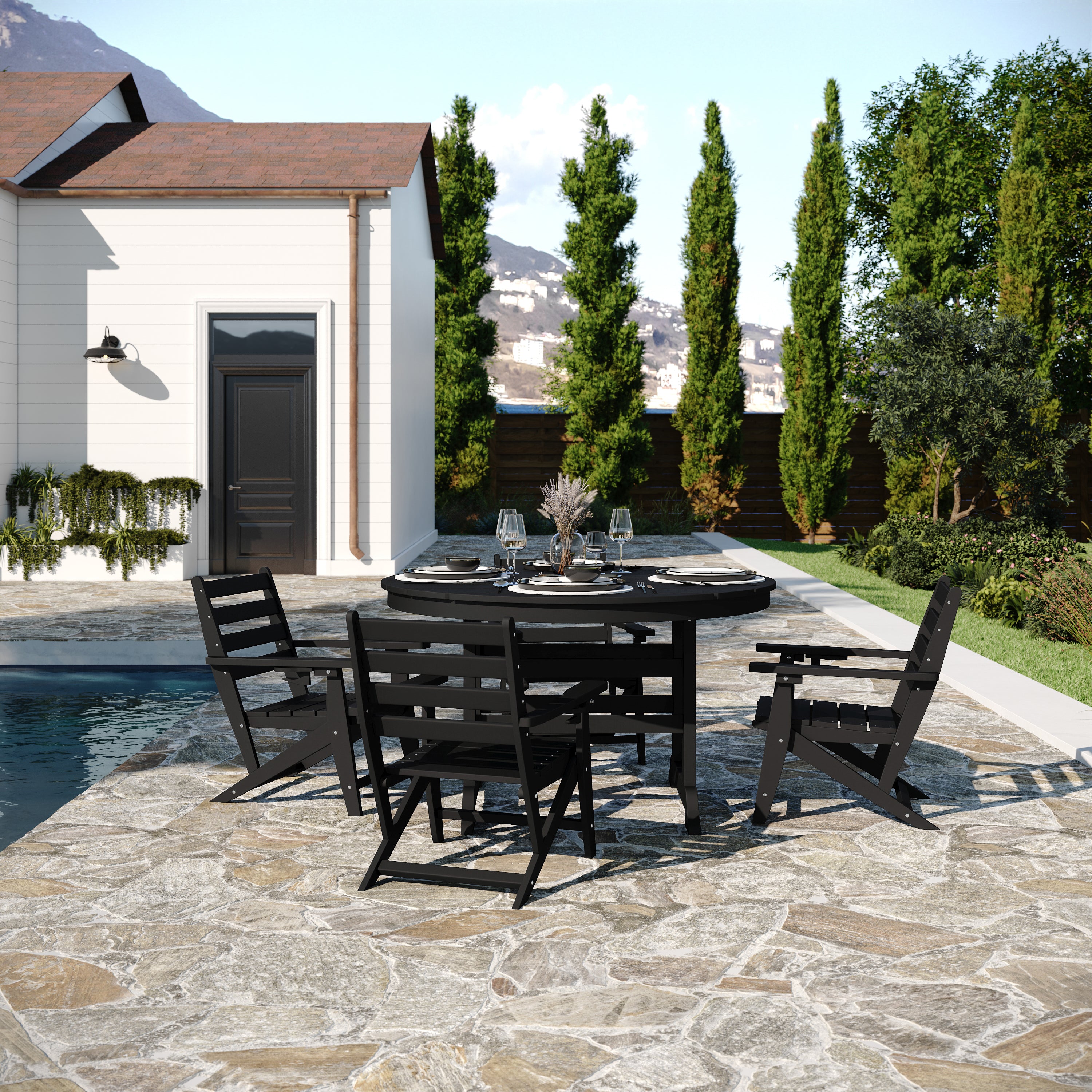 Colonel Indoor/Outdoor Recycled HDPE Adirondack Dining Table