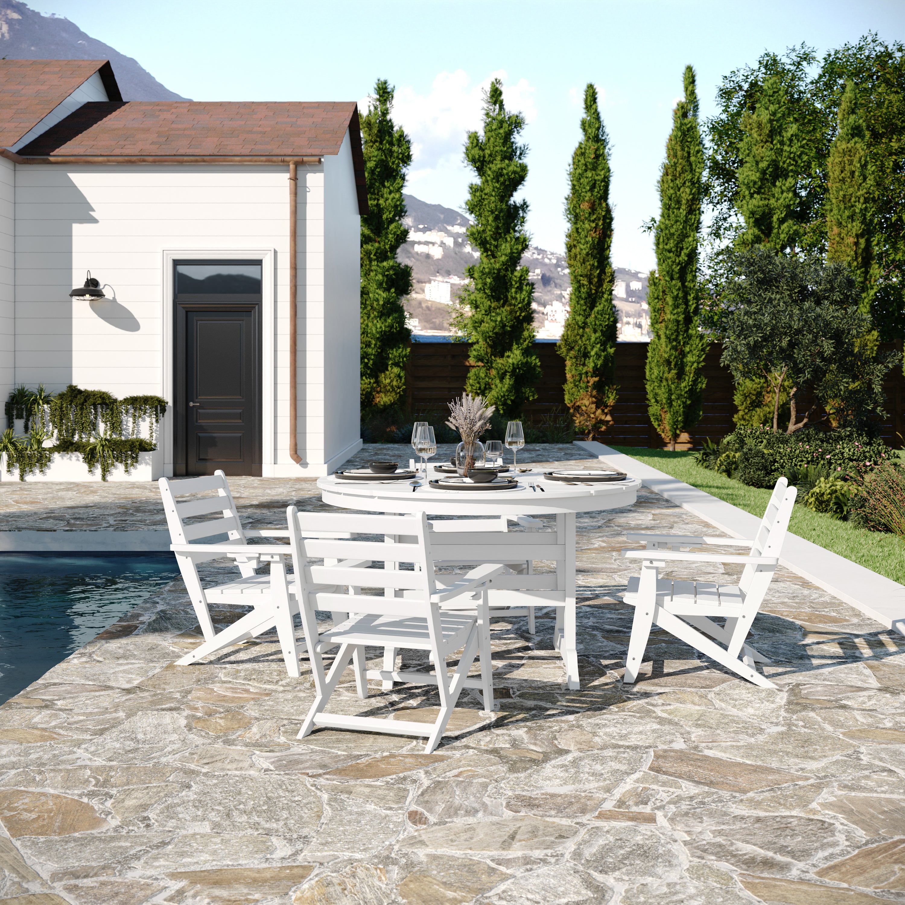 Colonel Indoor/Outdoor Recycled HDPE Adirondack Dining Table