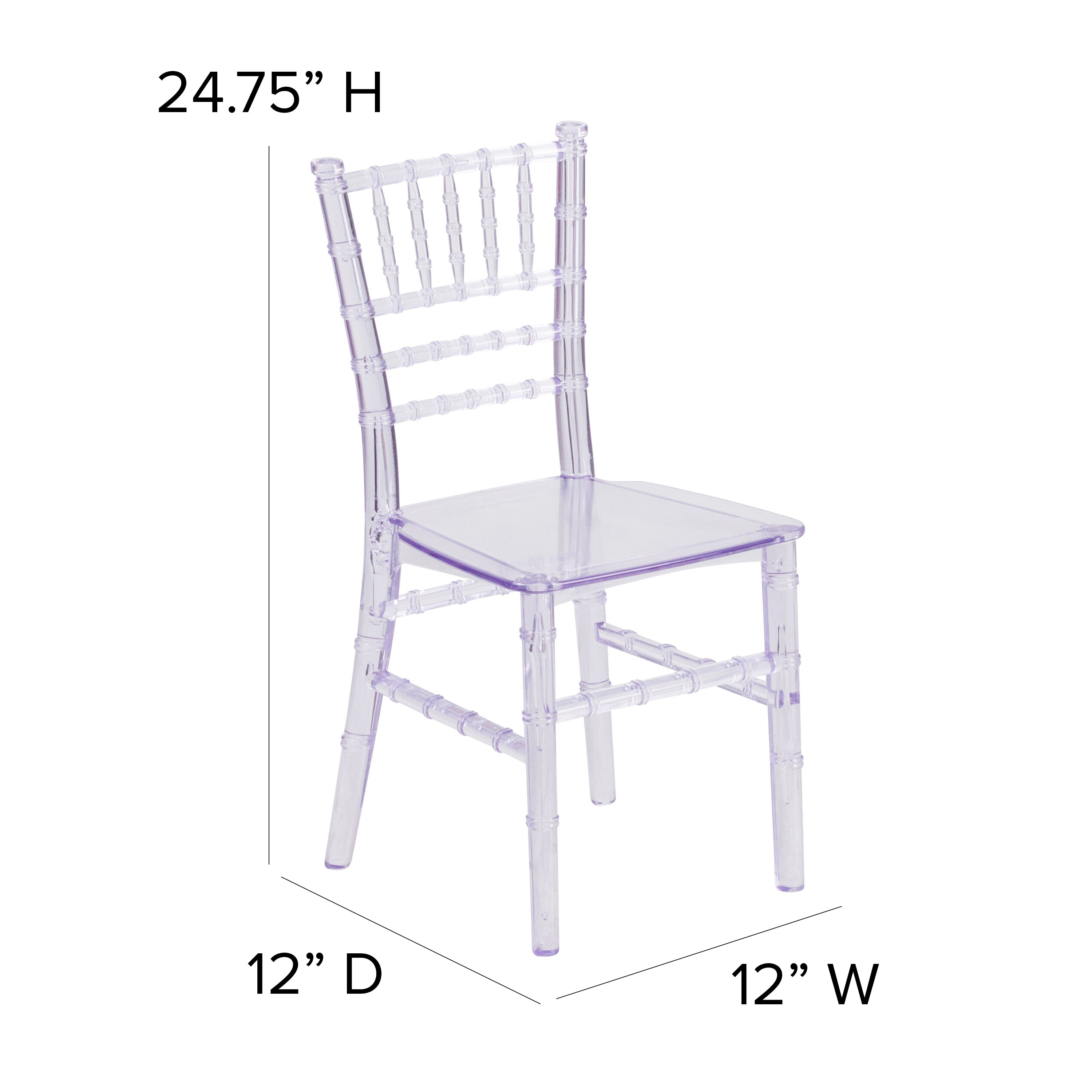 Child’s Resin Party and Event Chiavari Chair for Commercial & Residential Use-Kids Chiavari Chair-Flash Furniture-Wall2Wall Furnishings