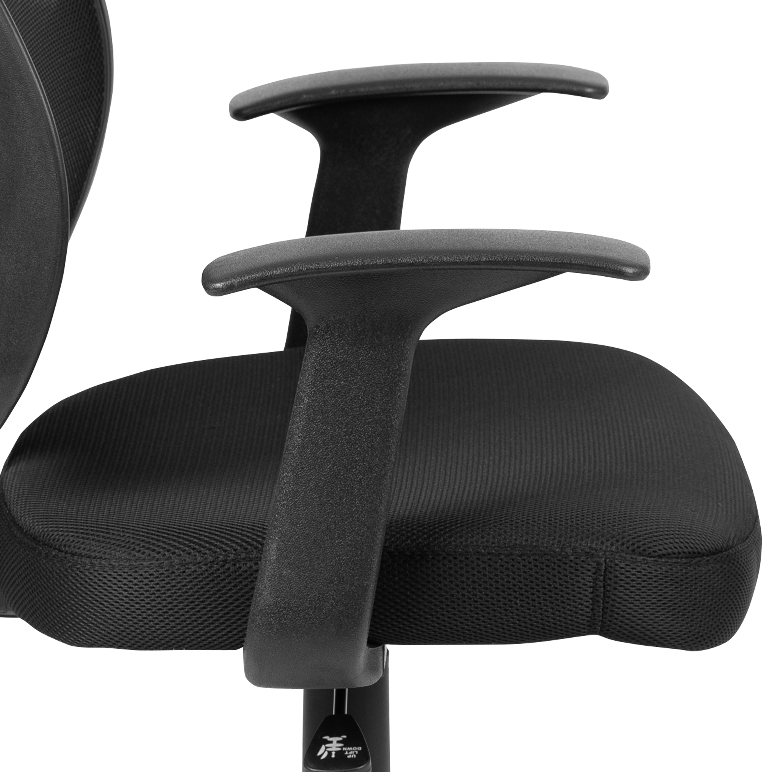 Flash Fundamentals Mid-Back Mesh Swivel Ergonomic Task Office Chair with Arms