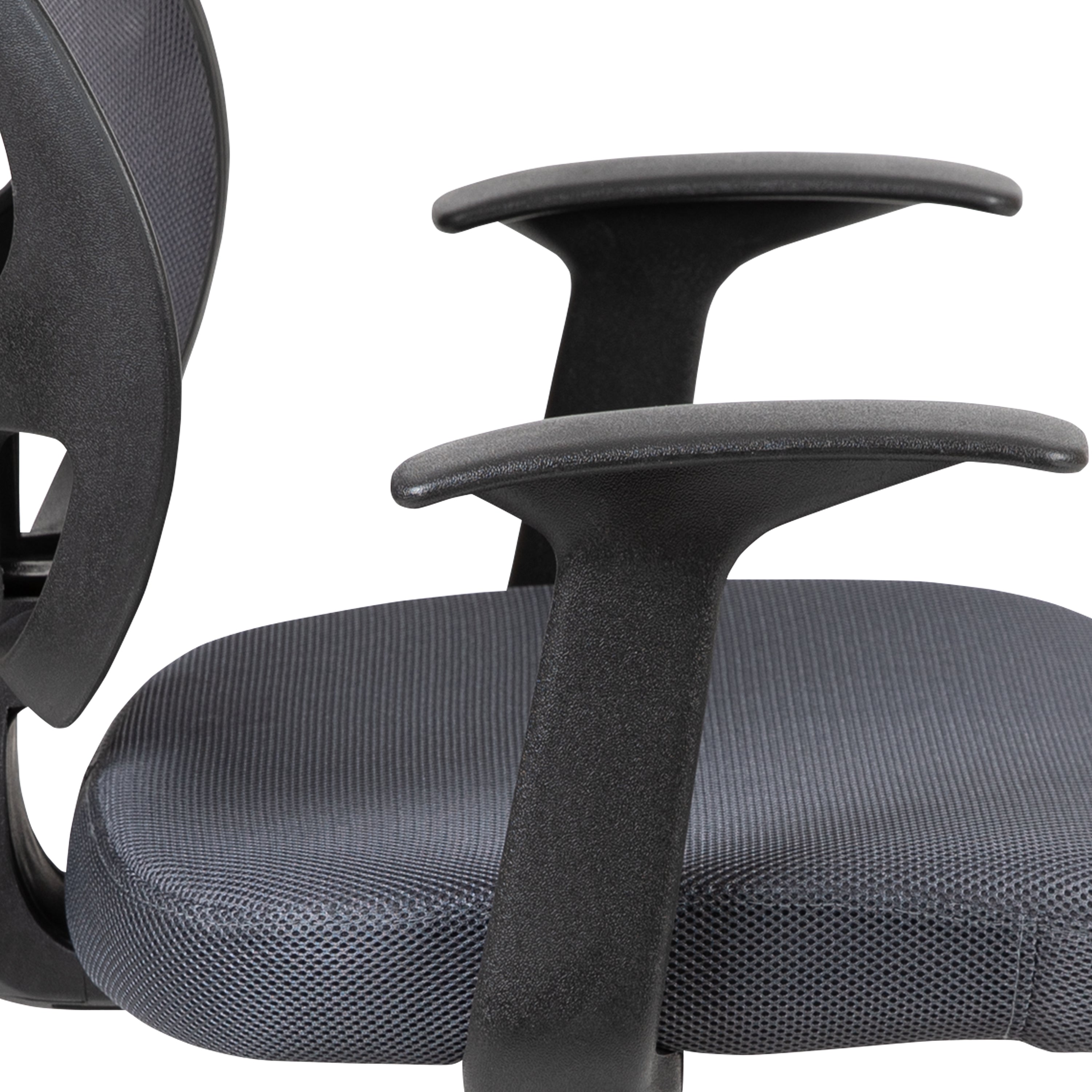 Flash Fundamentals Mid-Back Mesh Swivel Ergonomic Task Office Chair with Arms