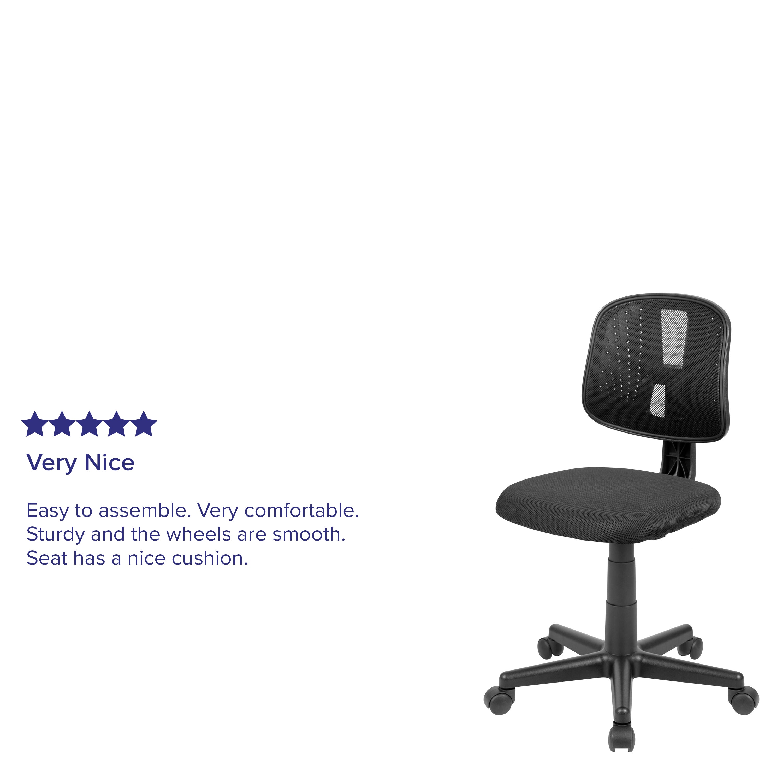 Flash Fundamentals Mid-Back Mesh Swivel Task Office Chair with Pivot Back
