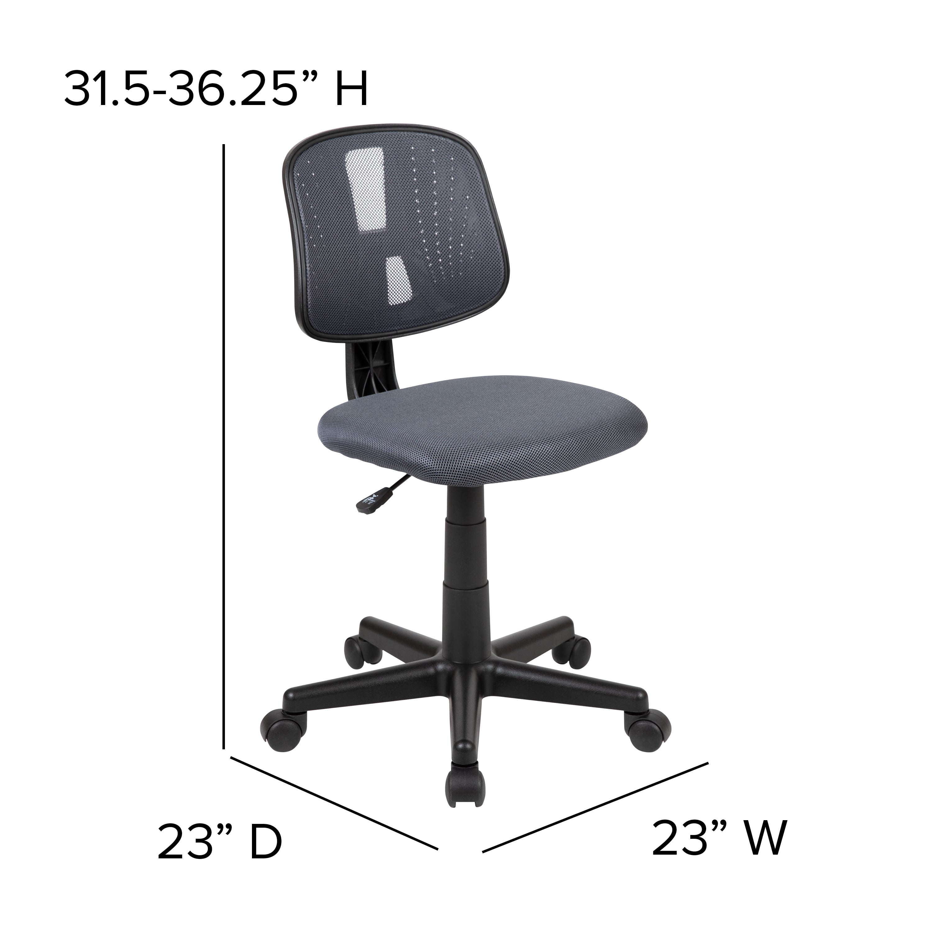 Flash Fundamentals Mid-Back Mesh Swivel Task Office Chair with Pivot Back