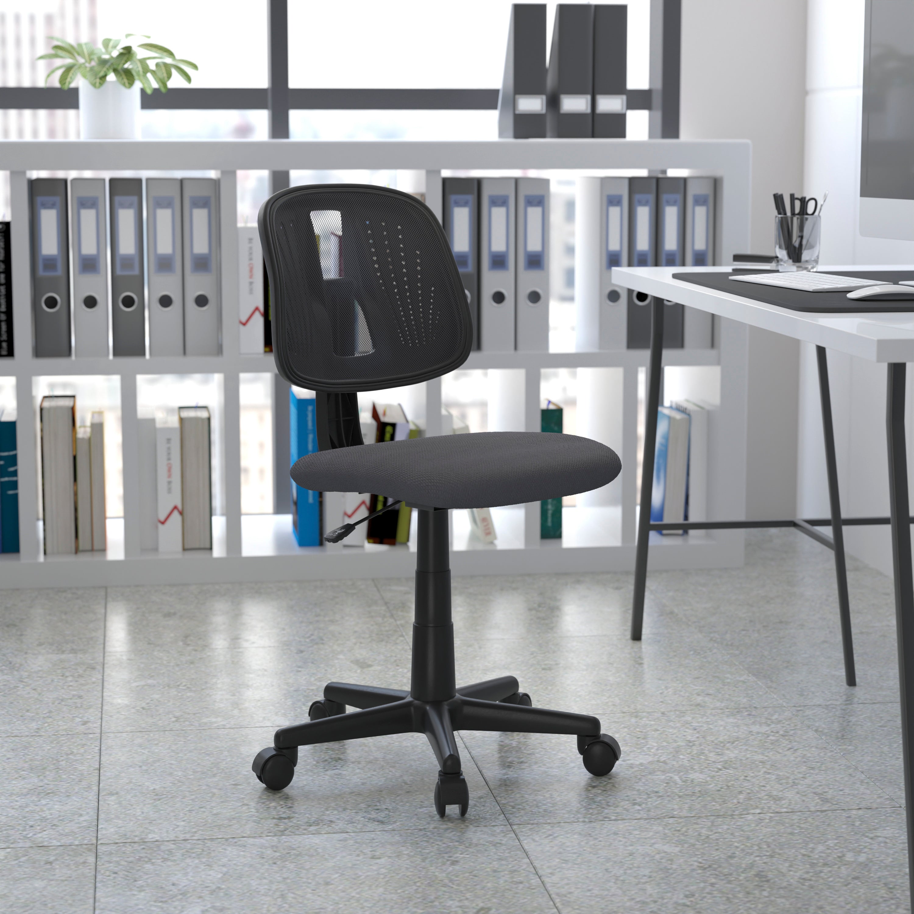 Flash Fundamentals Mid-Back Mesh Swivel Task Office Chair with Pivot Back