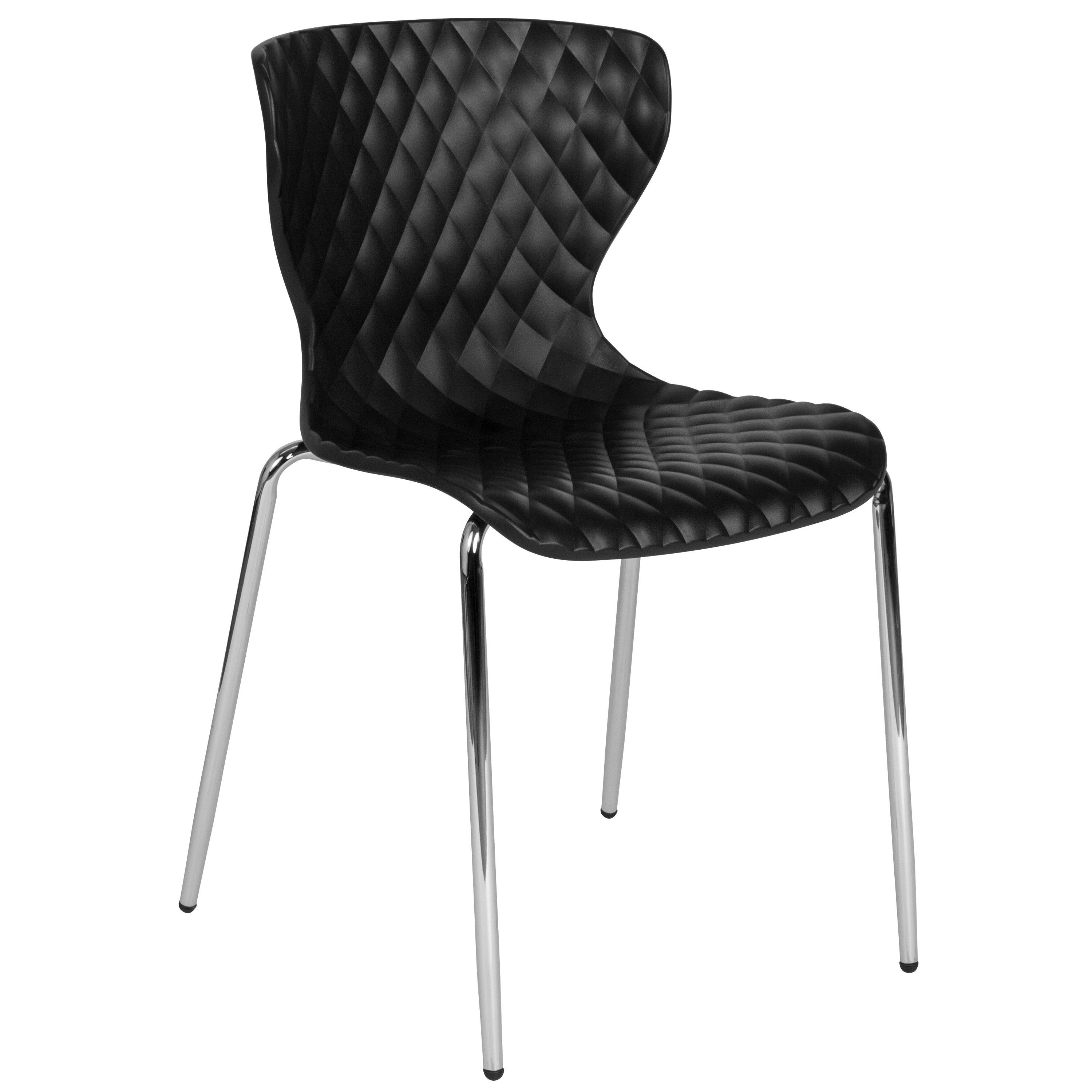 Lowell Contemporary Design Plastic Stack Chair-Office Chair-Flash Furniture-Wall2Wall Furnishings