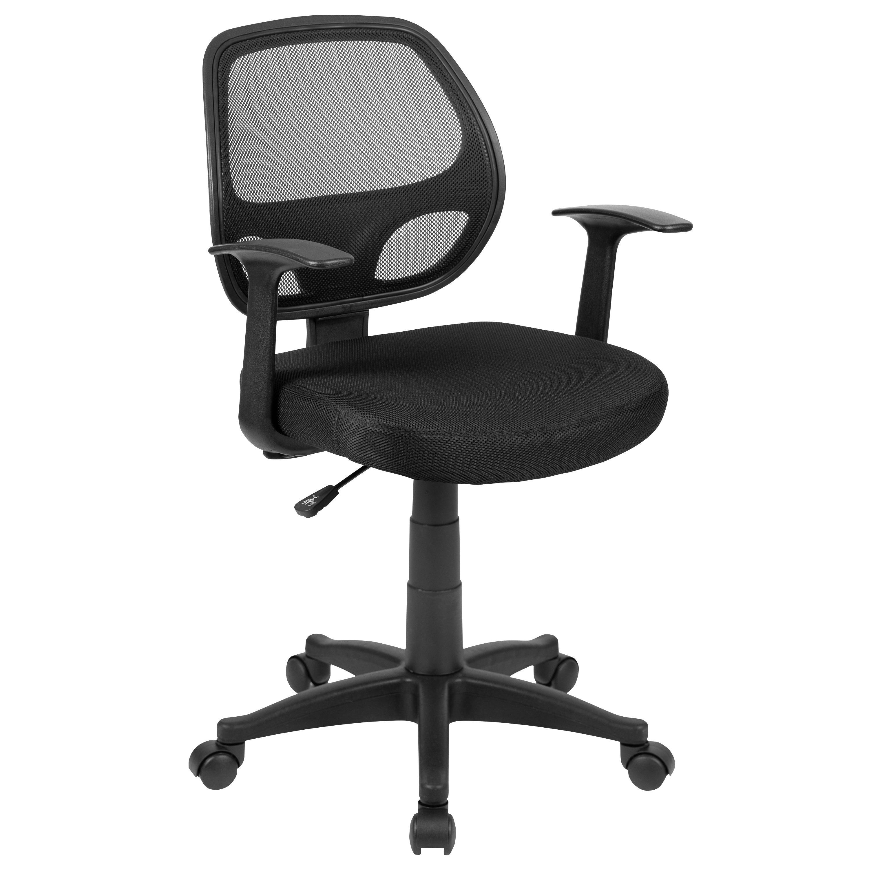 Mid-Back Mesh Swivel Task Office Chair with T-Arms-Office Chair-Flash Furniture-Wall2Wall Furnishings