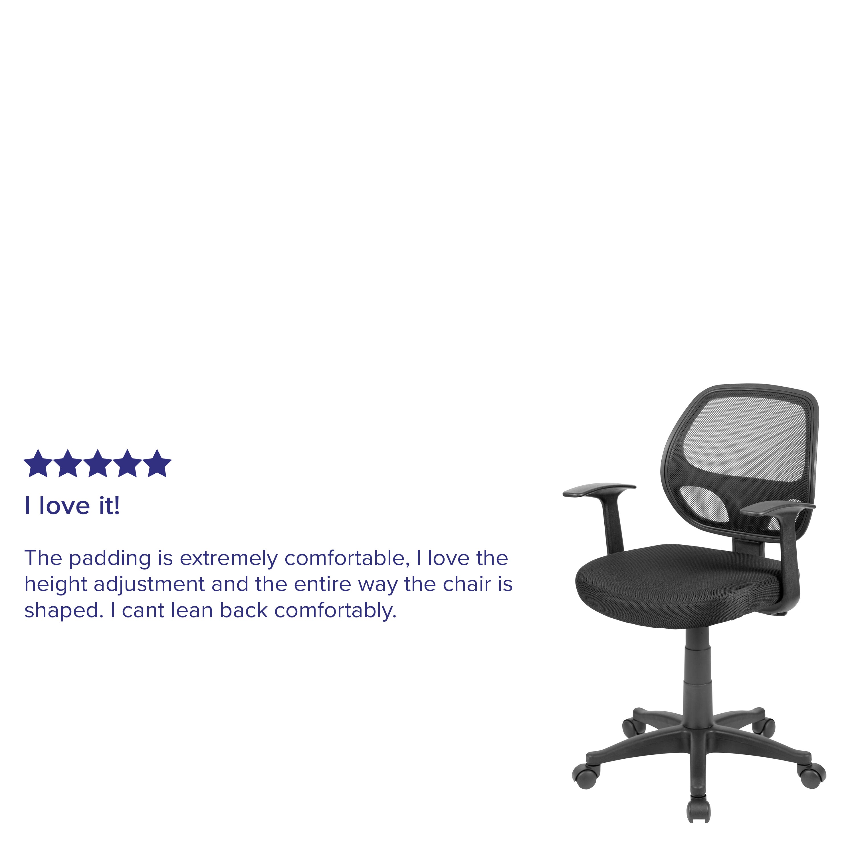 Mid-Back Mesh Swivel Task Office Chair with T-Arms