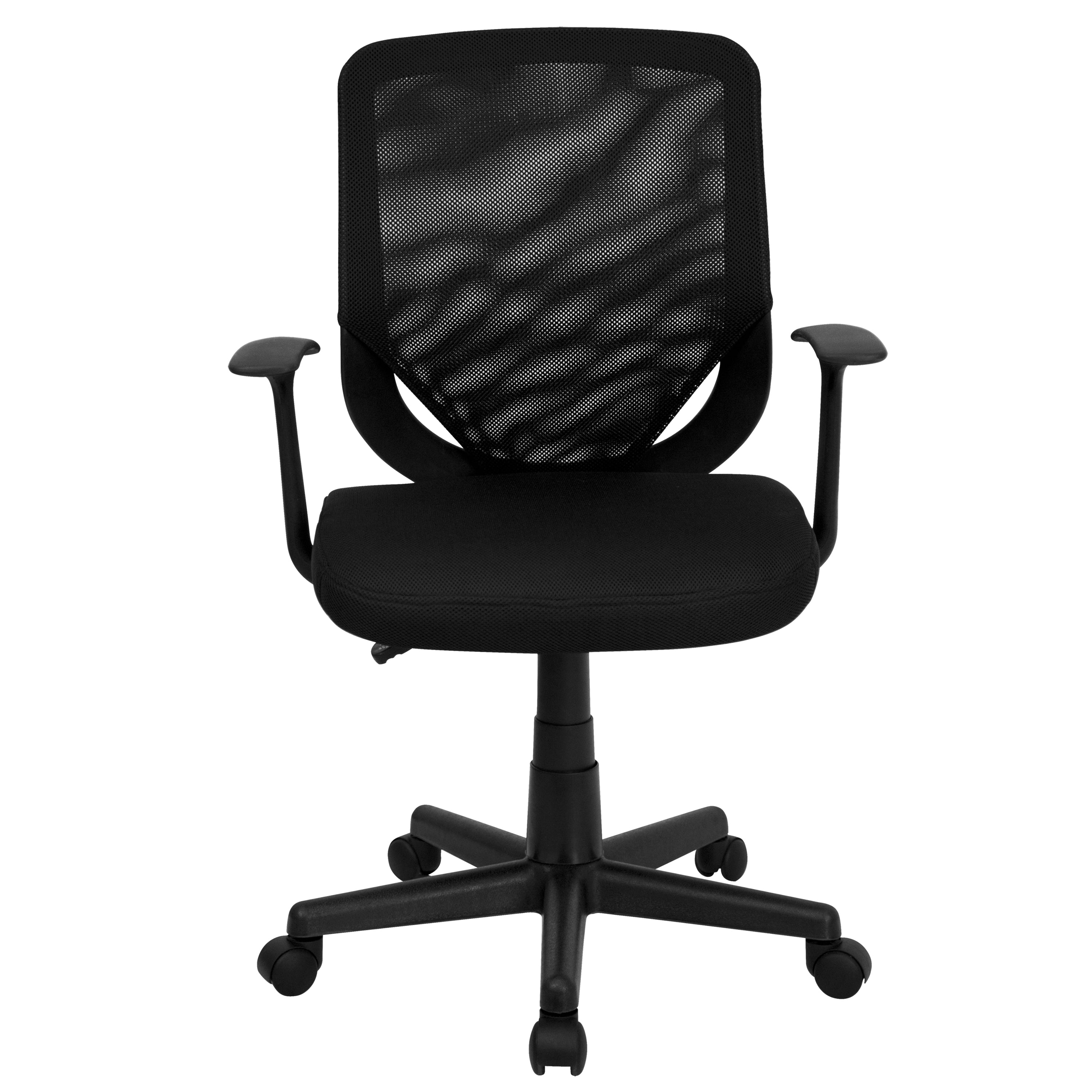 Mid-Back Mesh Tapered Back Swivel Task Office Chair with T-Arms
