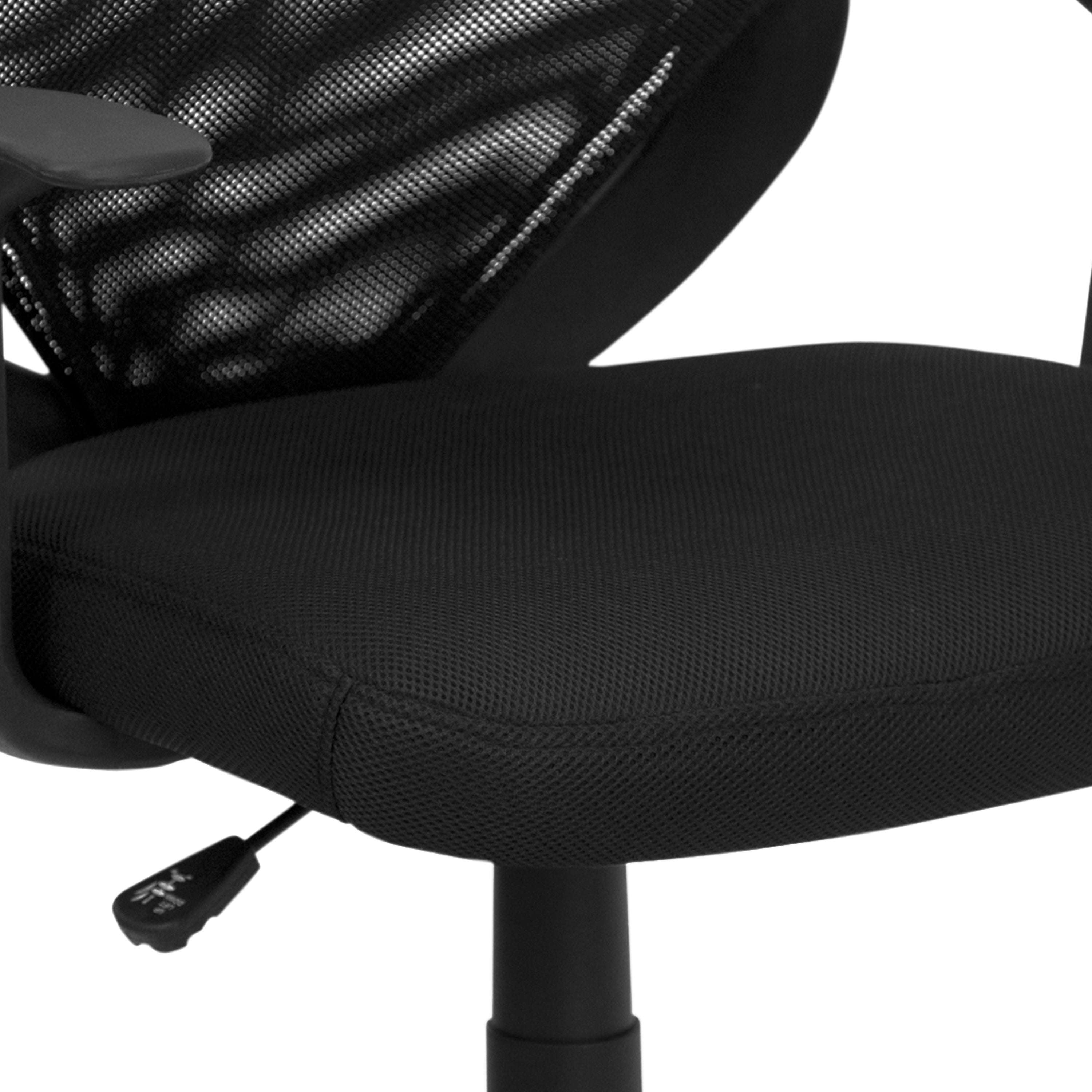 Mid-Back Mesh Tapered Back Swivel Task Office Chair with T-Arms