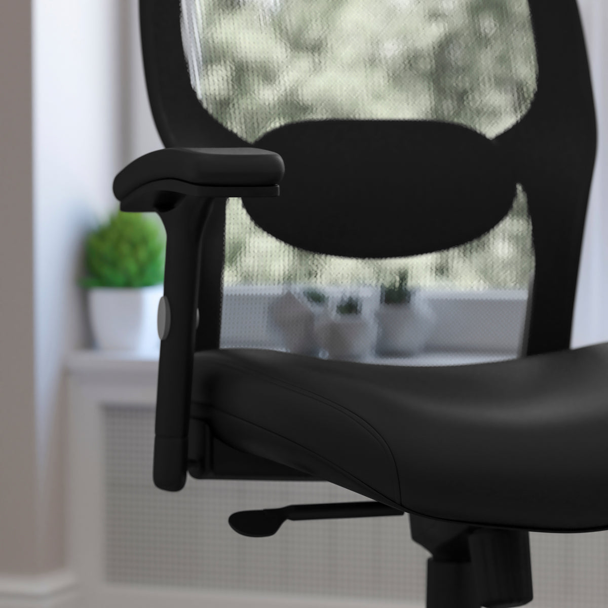 Mid-Back Super Mesh Executive Swivel Office Chair with Knee Tilt Control and Adjustable Arms
