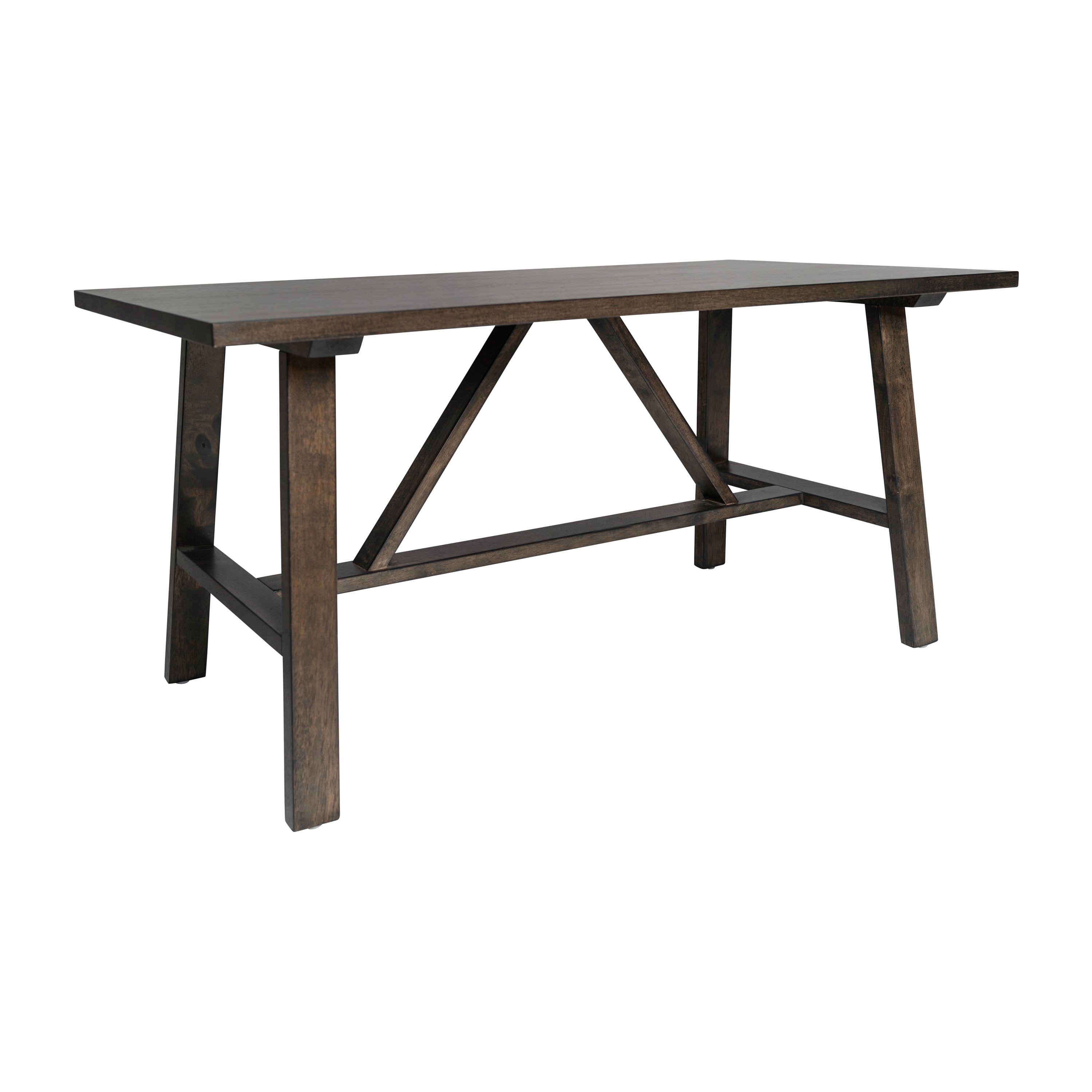 Eli Solid Wood Farmhouse Coffee Table, Trestle Style Accent Table