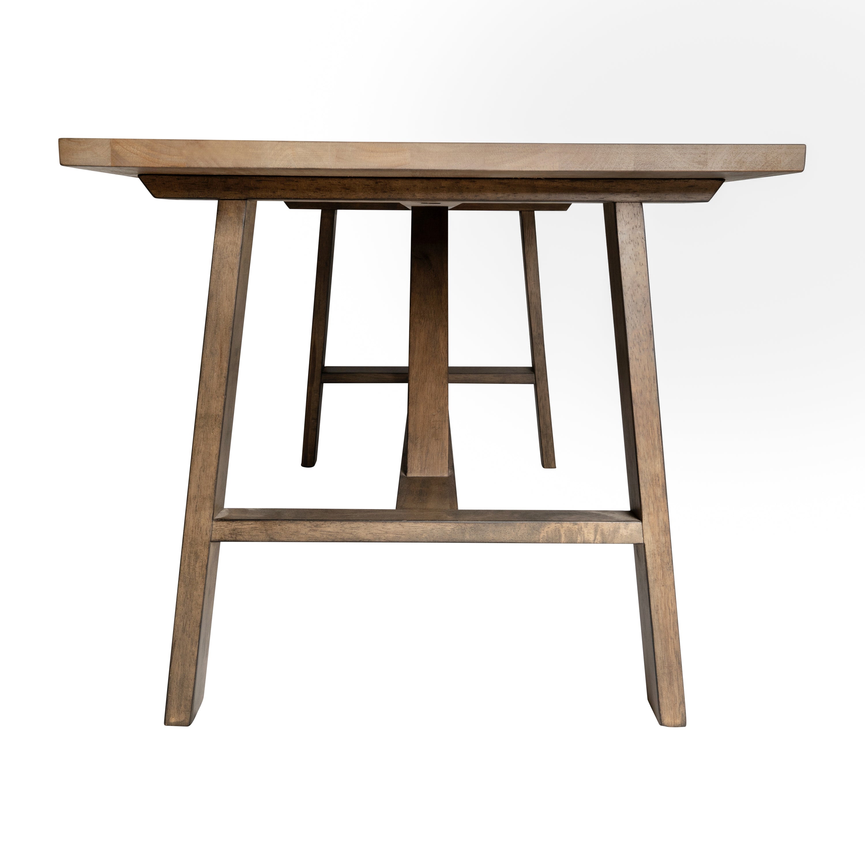 Eli Solid Wood Farmhouse Coffee Table, Trestle Style Accent Table