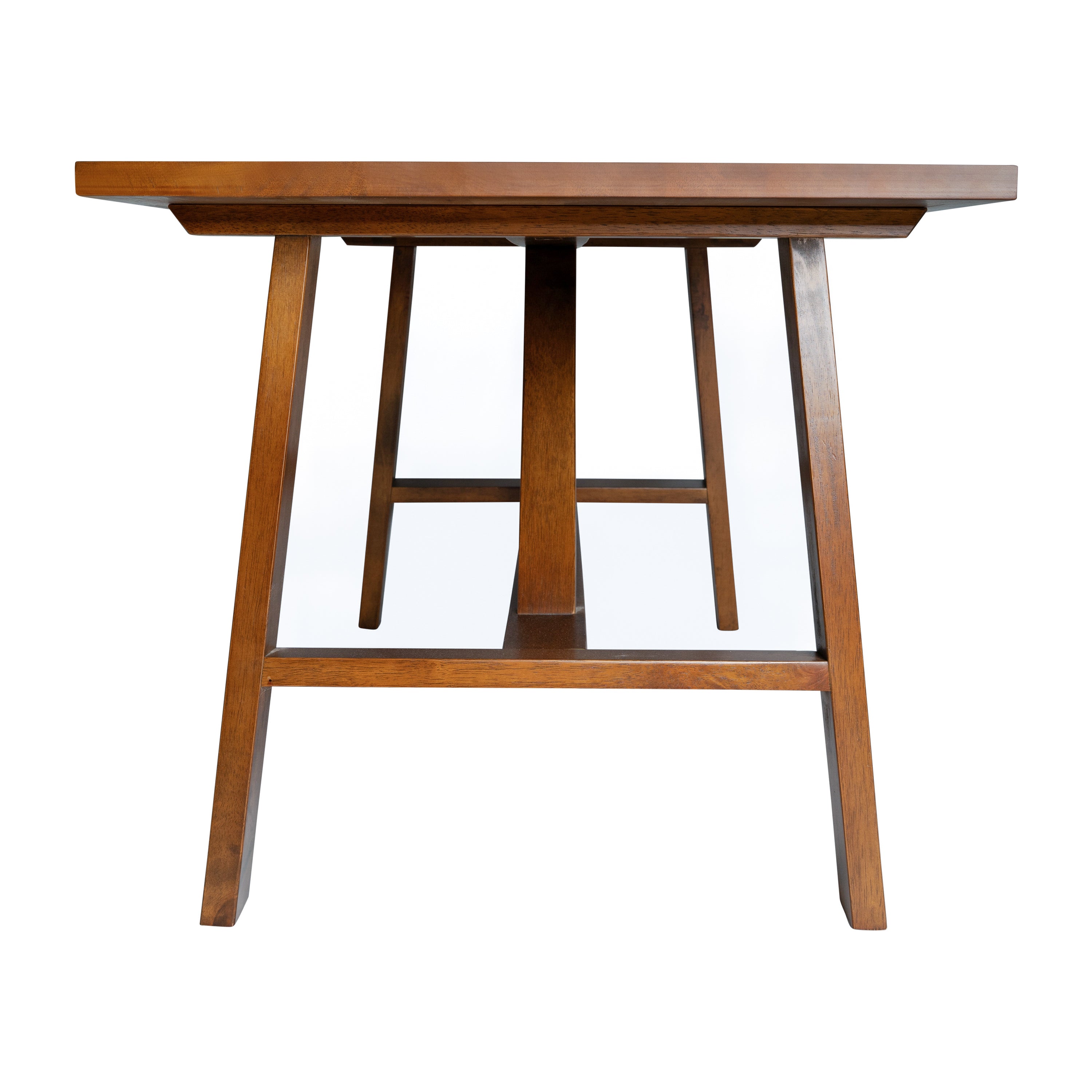 Eli Solid Wood Farmhouse Coffee Table, Trestle Style Accent Table