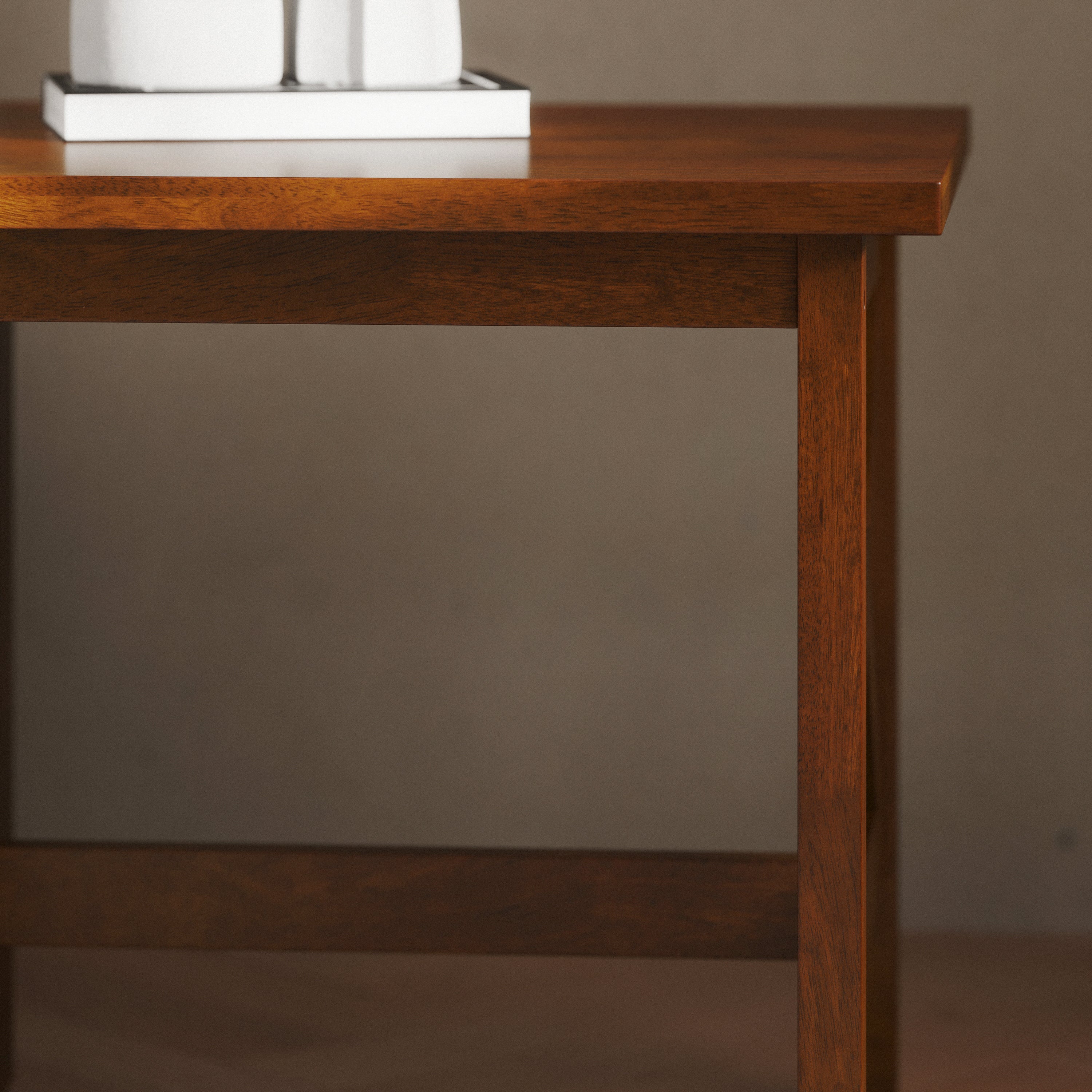 Jasper Farmhouse Style Solid Wood End Table with Traditional Crisscross Accents