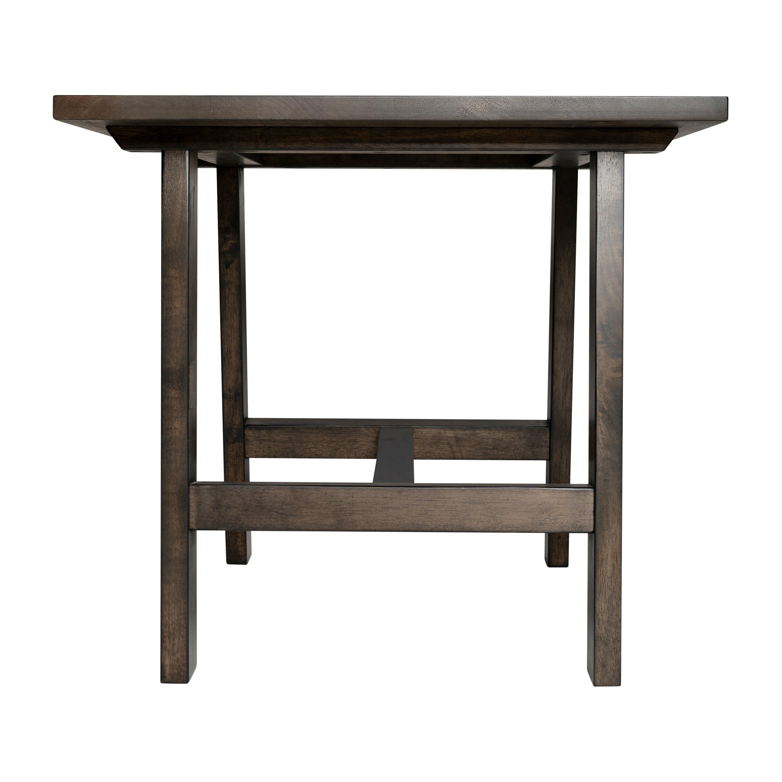 Eli Solid Wood Farmhouse End Table, Trestle Style Accent Table