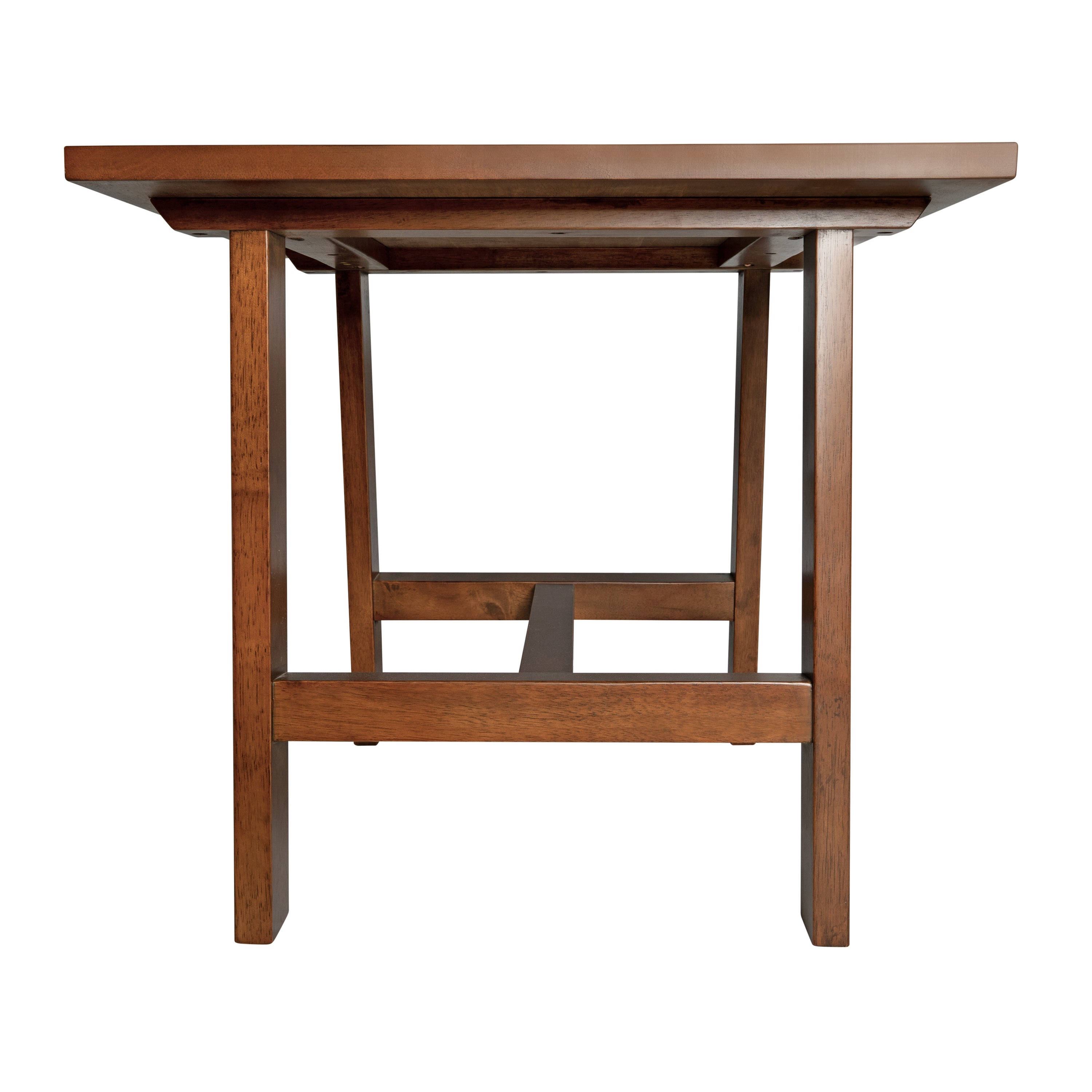 Eli Solid Wood Farmhouse End Table, Trestle Style Accent Table