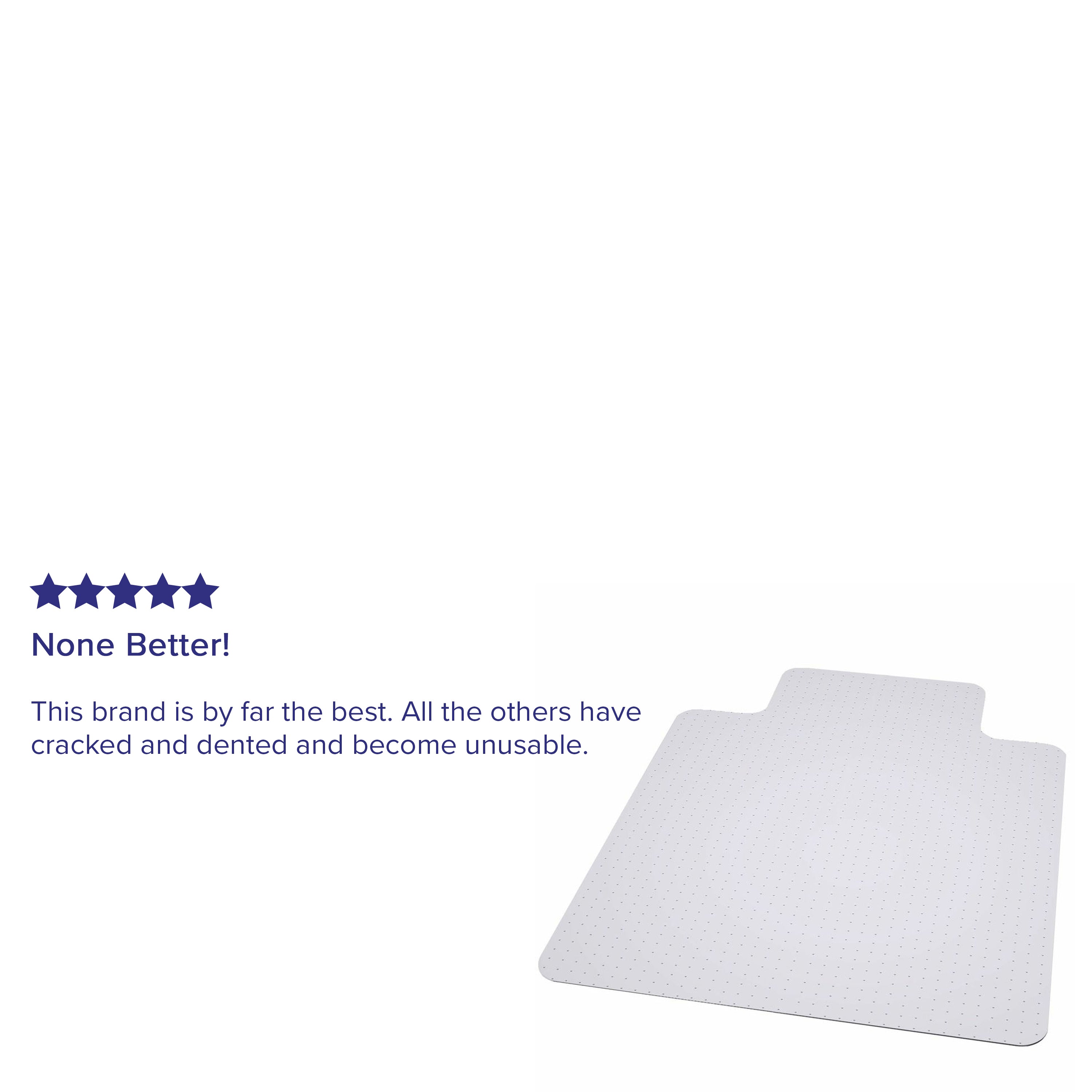 36'' x 48'' Big & Tall 400 lb. Capacity Carpet Chair Mat with Lip
