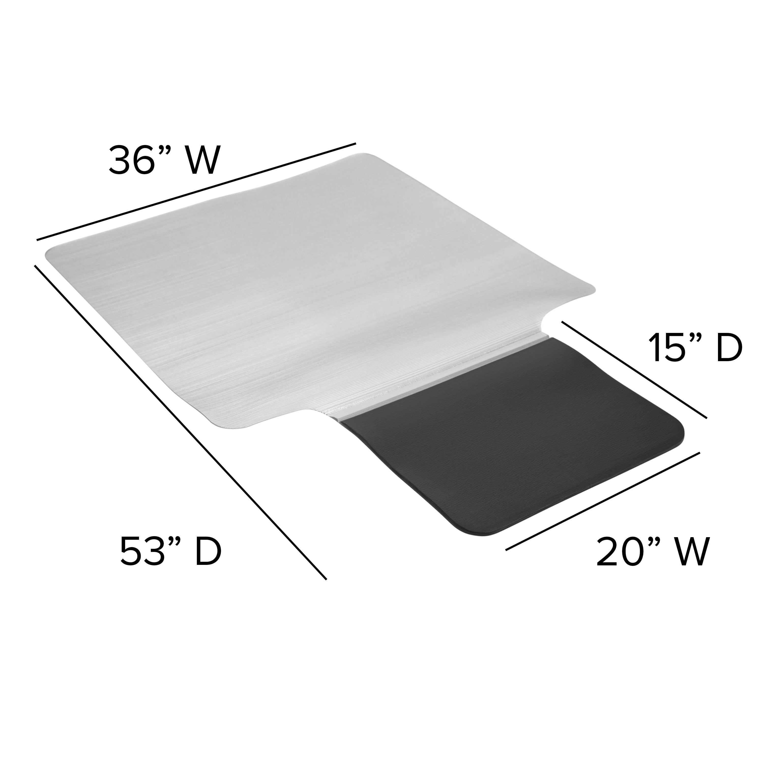 Sit or Stand Mat Anti-Fatigue Support Combined with Floor Protection (36" x 53")