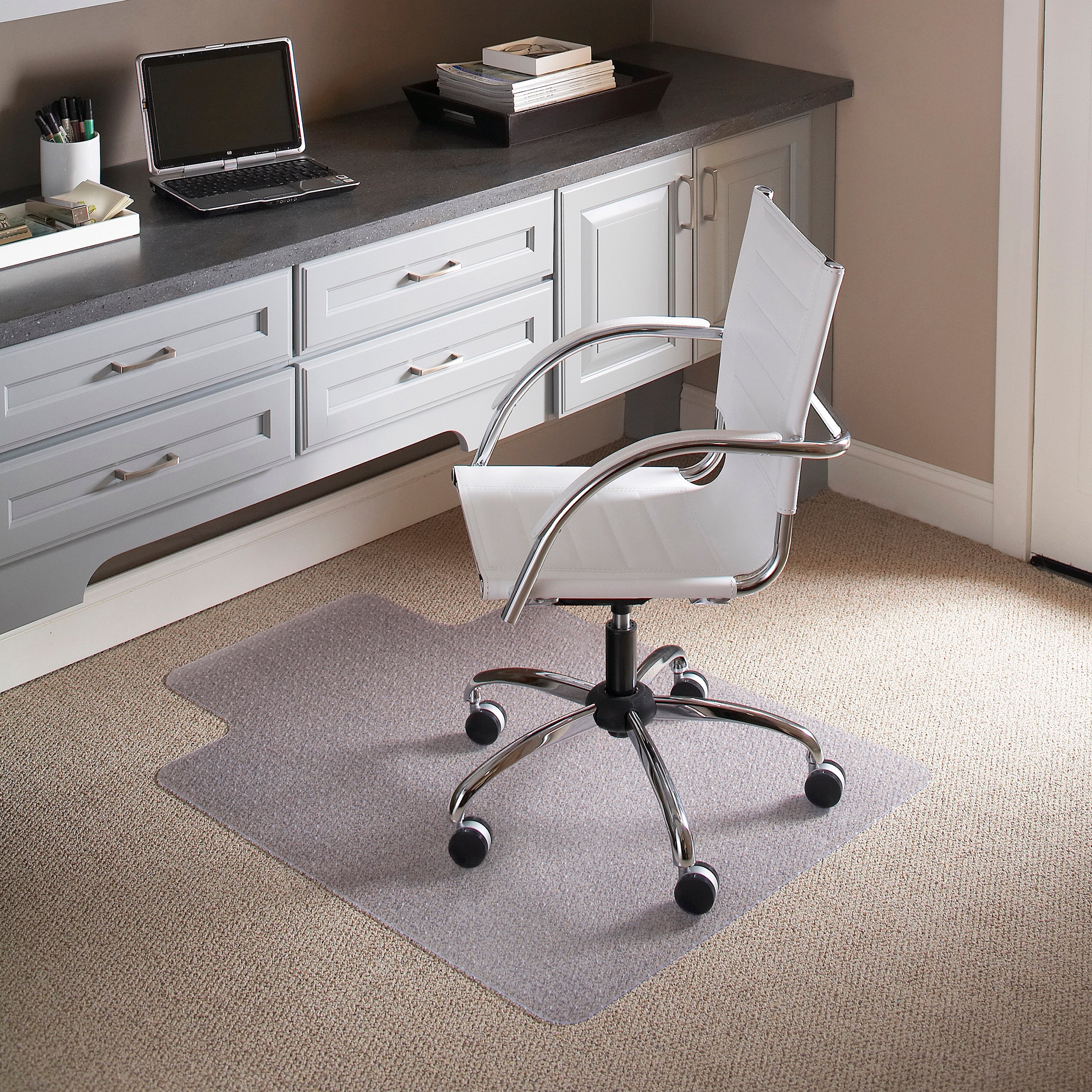 45'' x 53'' Carpet Chair Mat with Lip-Office Chair Mats-Flash Furniture-Wall2Wall Furnishings