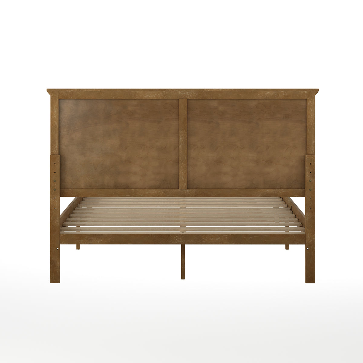 Fiona Solid Wood Platform Bed Frame with Headboard, Footboard, and Slatted Bottom