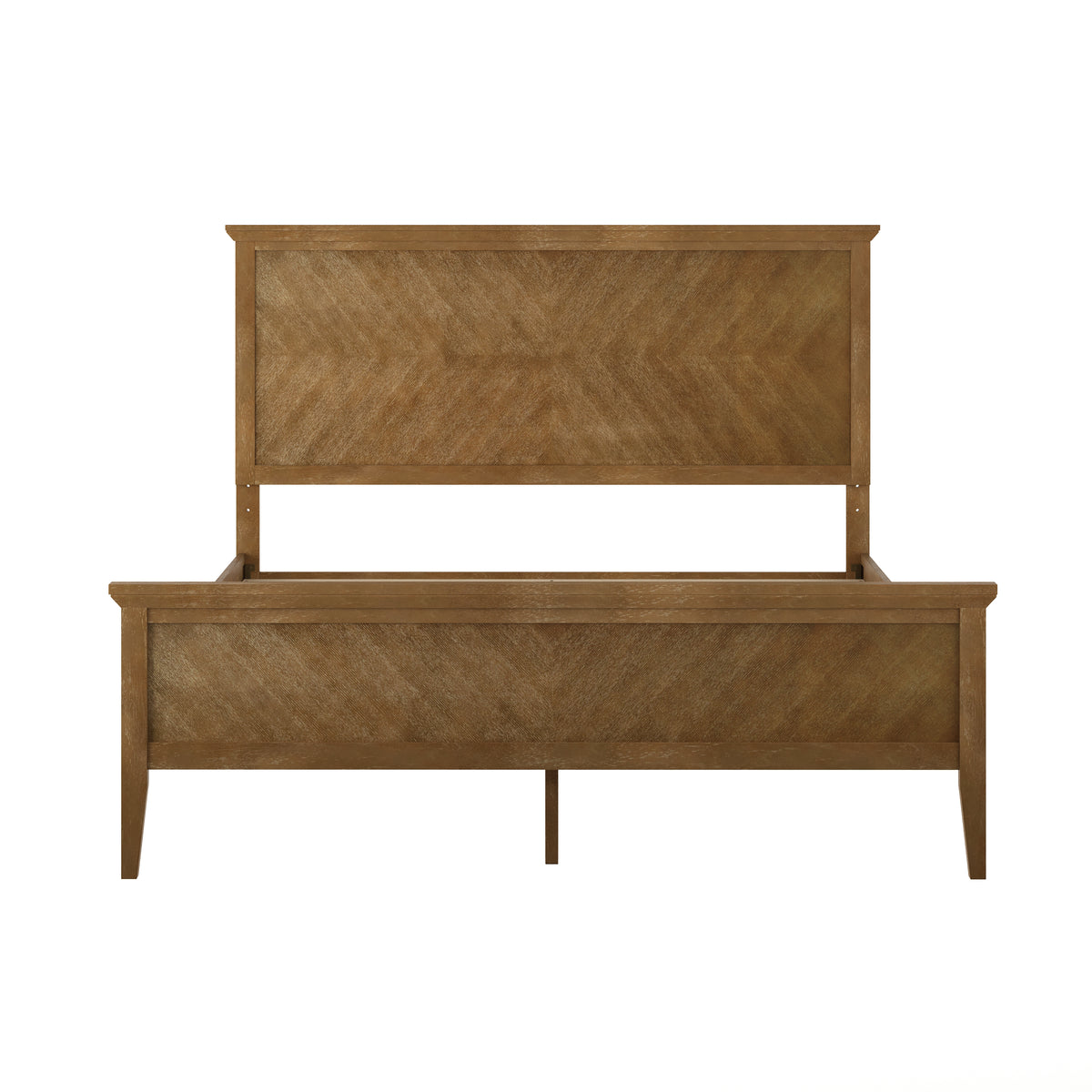 Fiona Solid Wood Platform Bed Frame with Headboard, Footboard, and Slatted Bottom