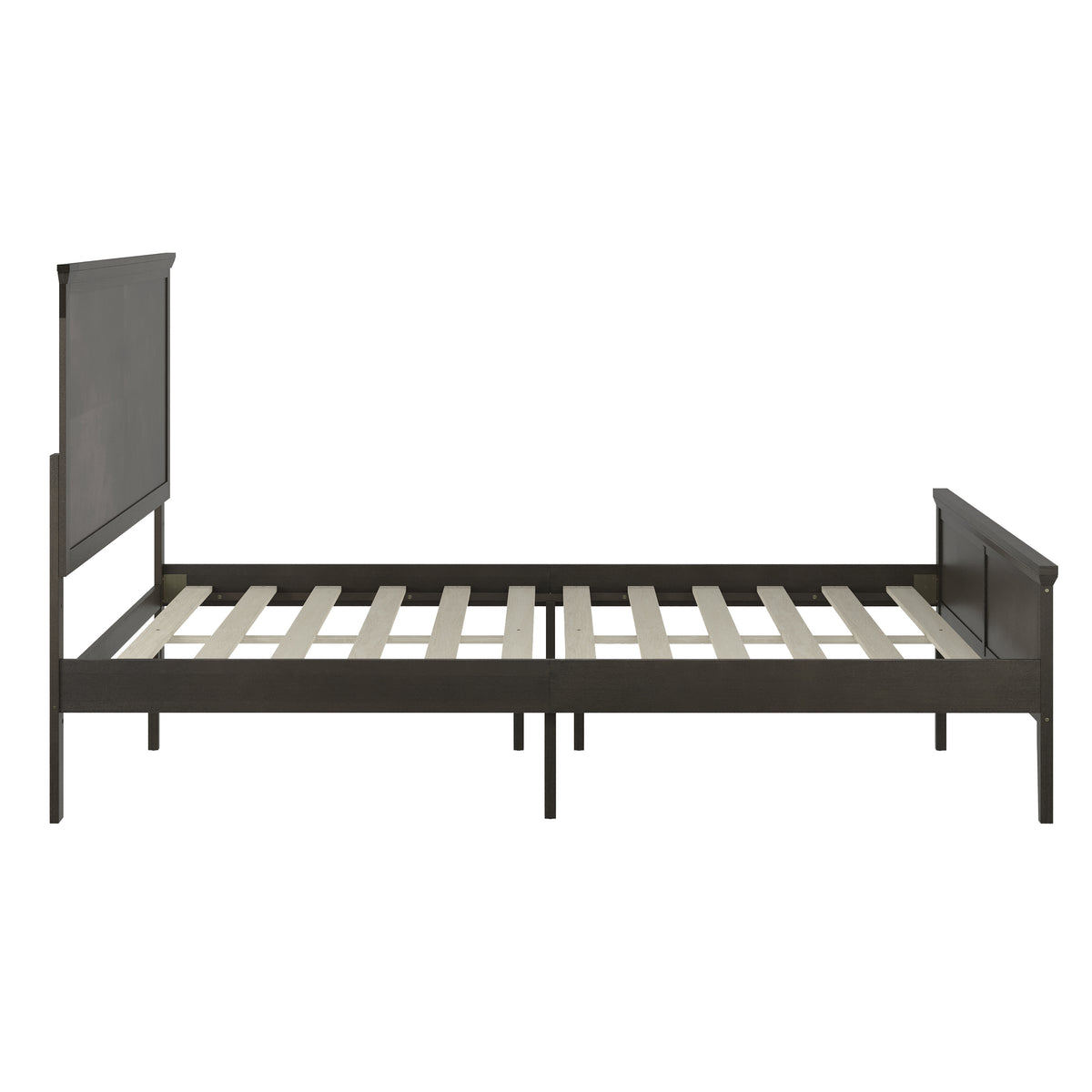 Fiona Solid Wood Platform Bed Frame with Headboard, Footboard, and Slatted Bottom