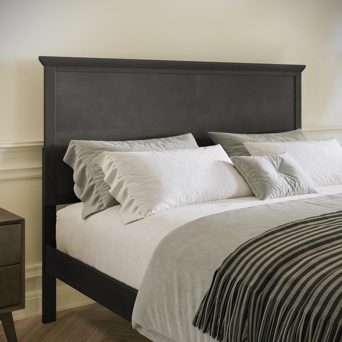 Fiona Solid Wood Platform Bed Frame with Headboard, Footboard, and Slatted Bottom