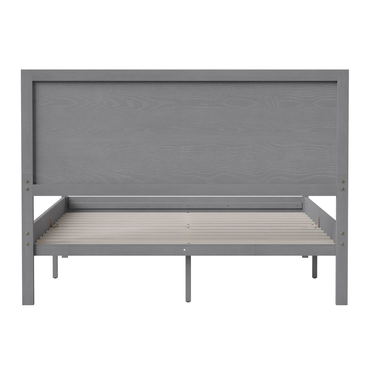 Kingston Solid Wood Platform Bed with Wooden Slats and Headboard, No Box Spring Needed